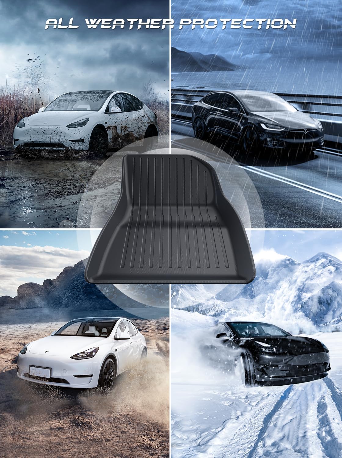 For Tesla Model 3 Original 3D Scanning TPE All-Weather Mats 2024+