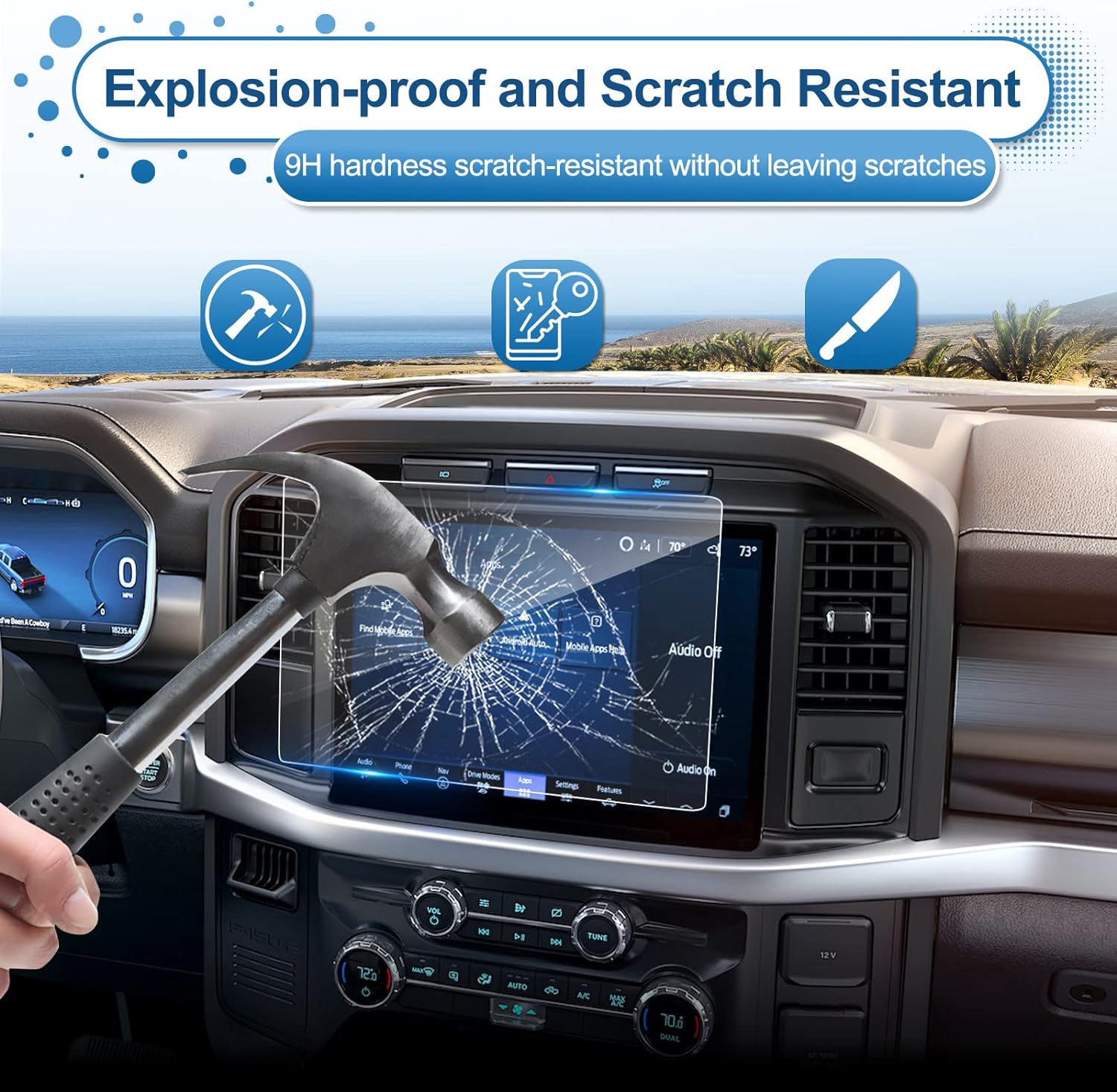 For Ford F 150/ F 150 Lightning SYNC4 Screen Protector 2021+