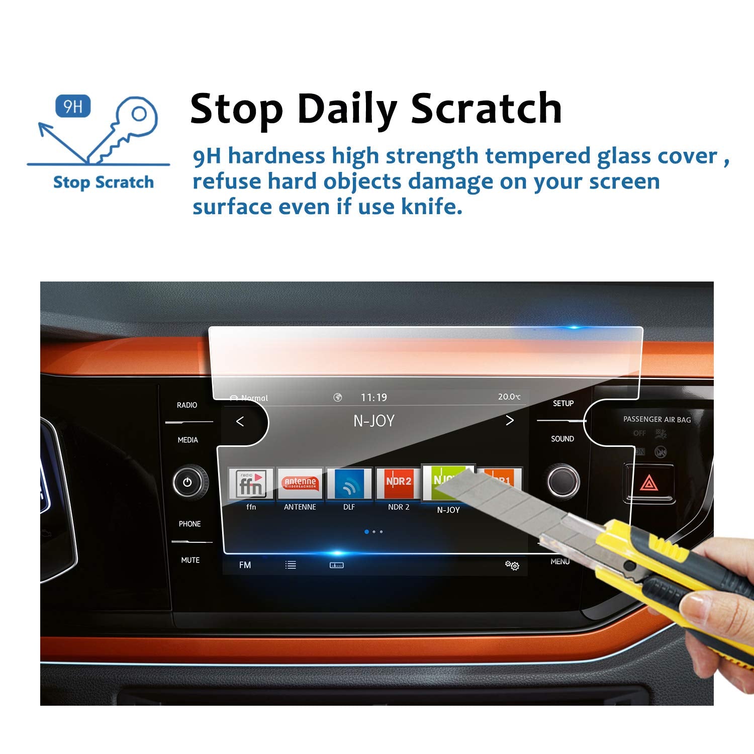 VW Polo MK6 8" Screen Protector 2017-2020 - LFOTPP Car Accessories