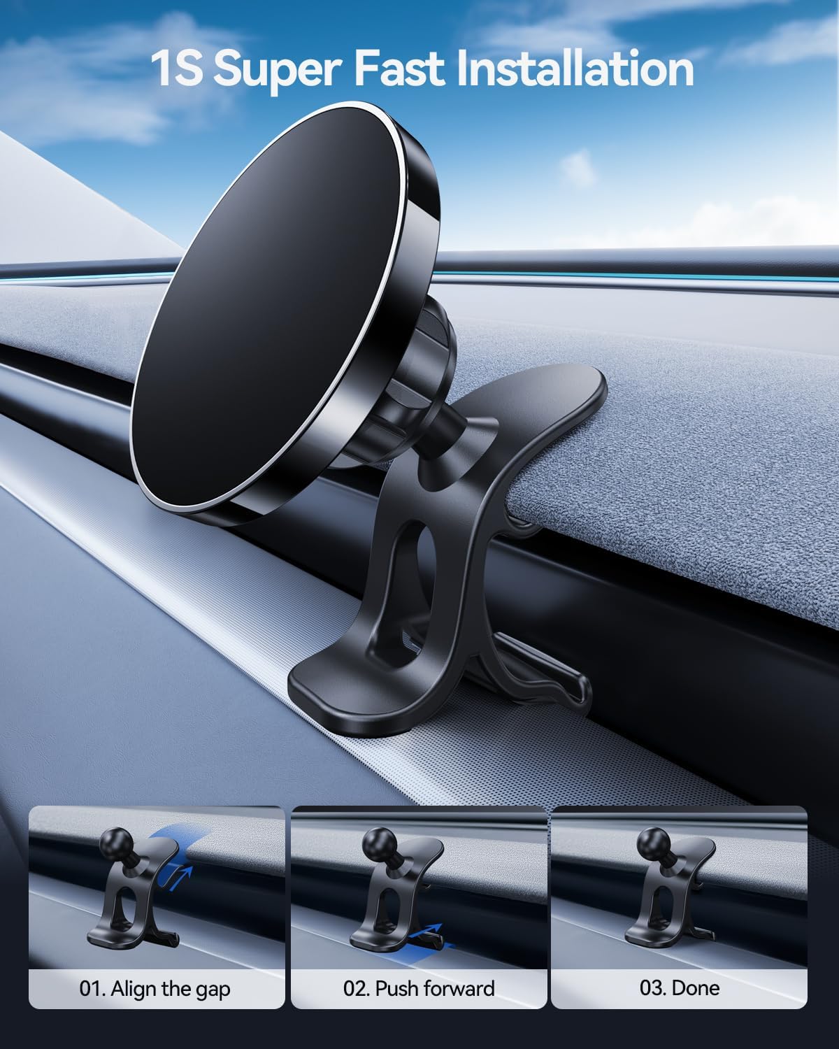 For Tesla Model 3 Highland Magnetic Cell Phone Holder 2024 2025 (Not for Model 3 Performance)