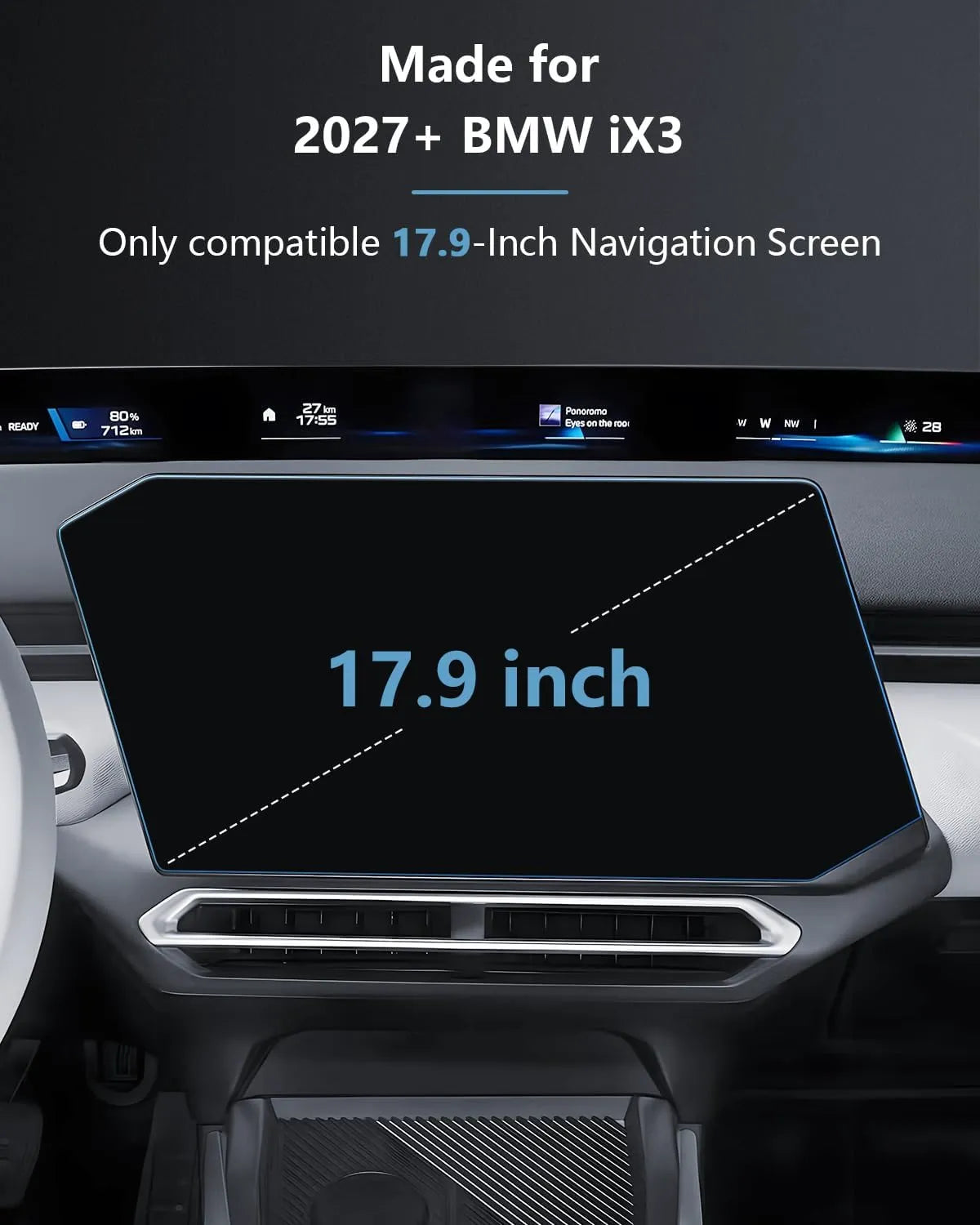 For BMW iX3 17.9-Inch Multimedia Screen Protector 2027+