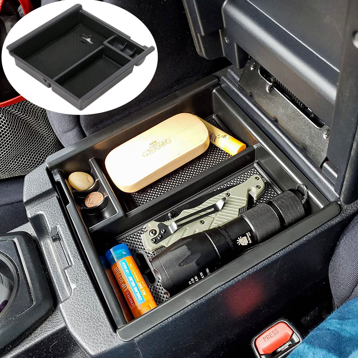 Toyota Tacoma Car Center Console Organizer Tray 2016+ - LFOTPP Car Accessories