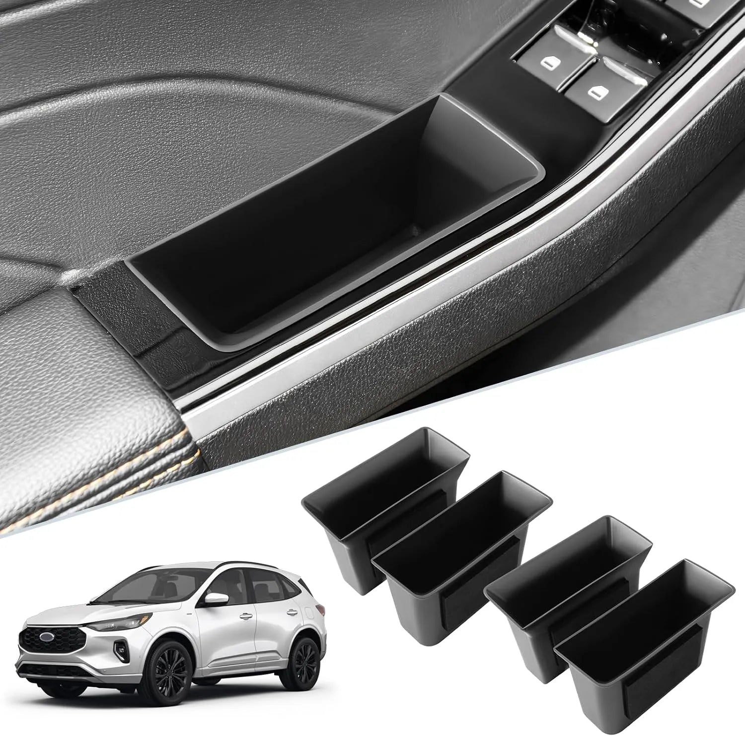 For Ford Escape Car Side Door Grab Handle Pocket 2020-2026