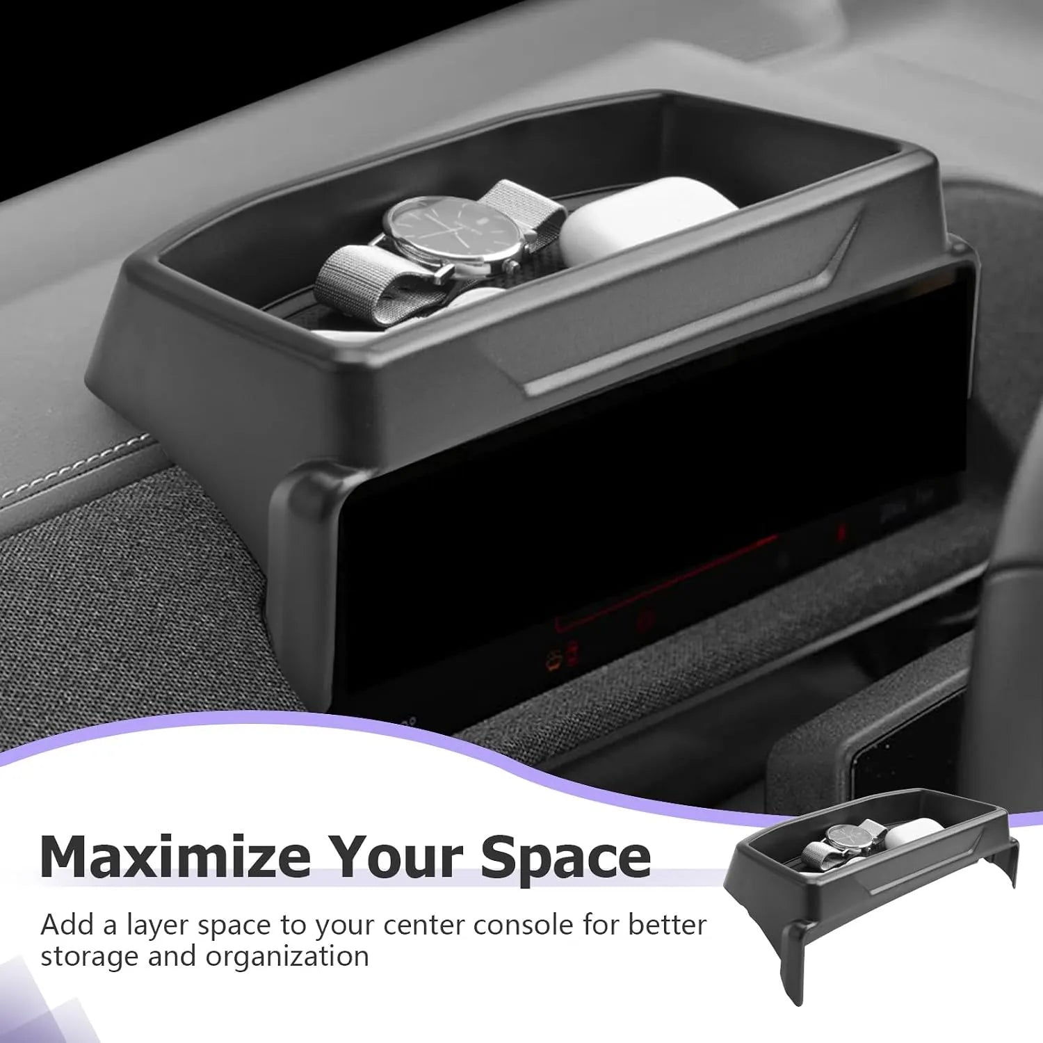 For Ford Mustang Mach E Dashboard Back Storage Tray 2021-2026