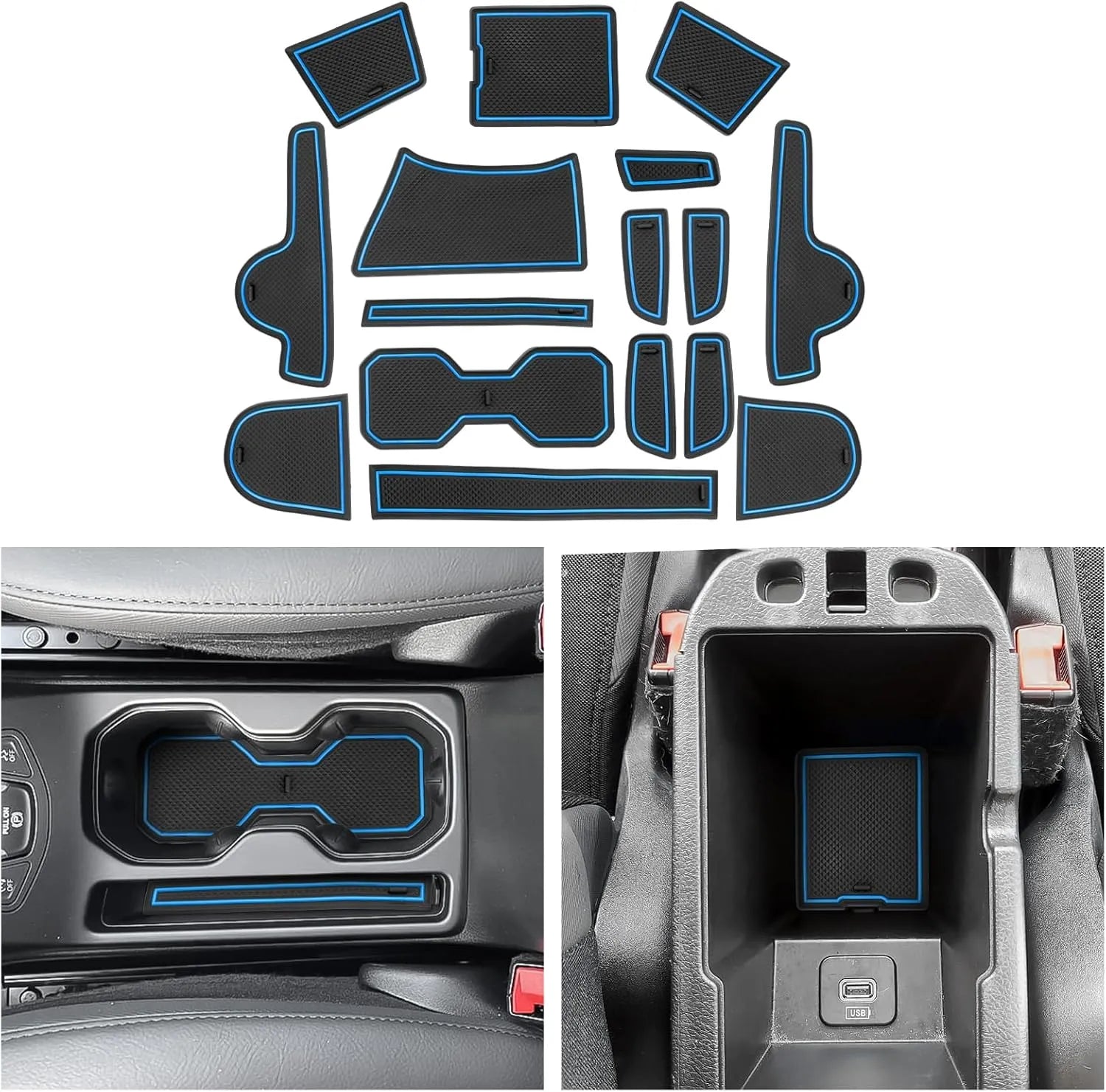 For Jeep Renegade Door Slot Mats Liner 2019-2026