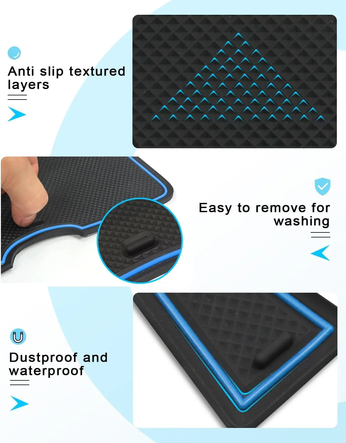 For Jeep Renegade Door Slot Mats Liner 2019-2026