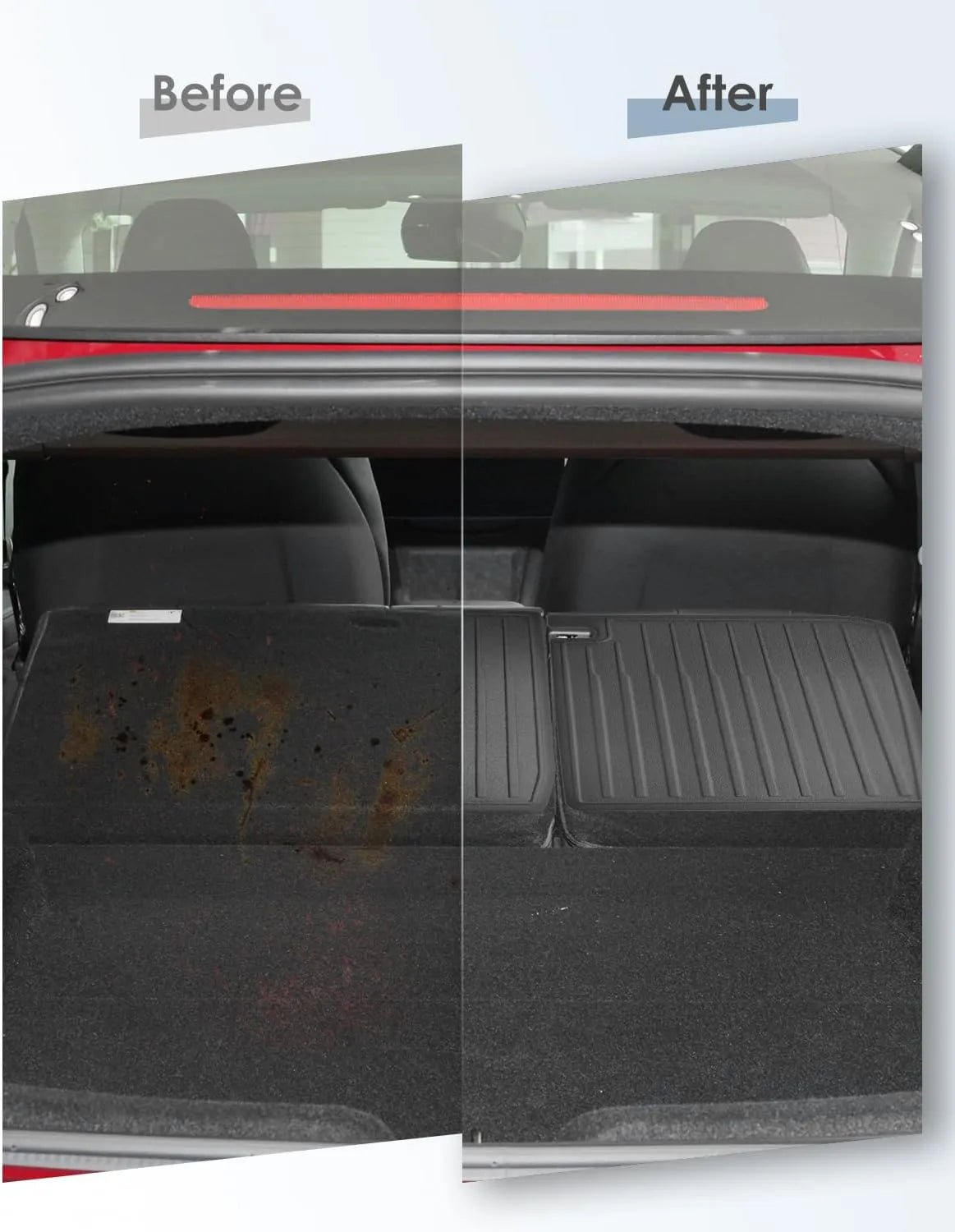 For Tesla Model 3 Original 3D Scanning Trunk and Rear Seat Mats 2024-2026