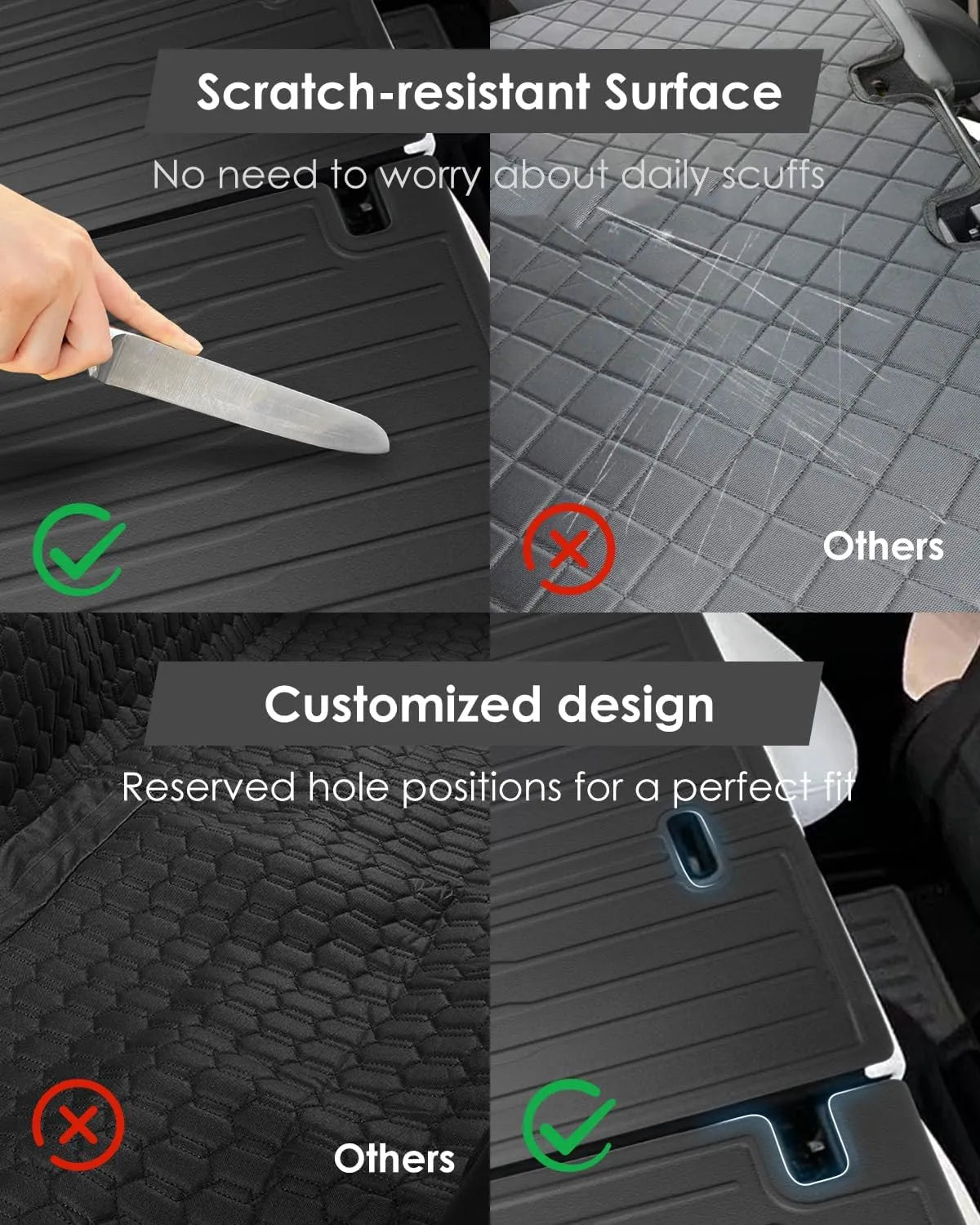For Tesla Model 3 Original 3D Scanning Trunk and Rear Seat Mats 2024-2026
