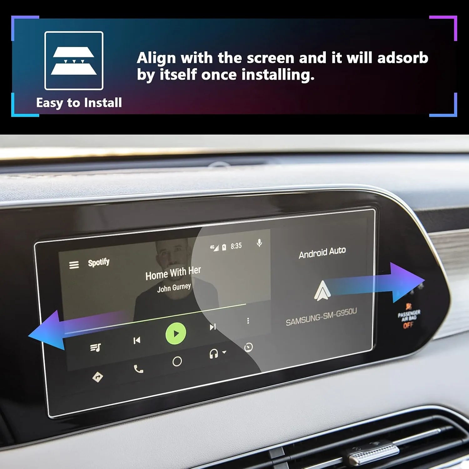 For Hyundai Palisade Navigation Tempered Glass Screen Protector 2020-2025