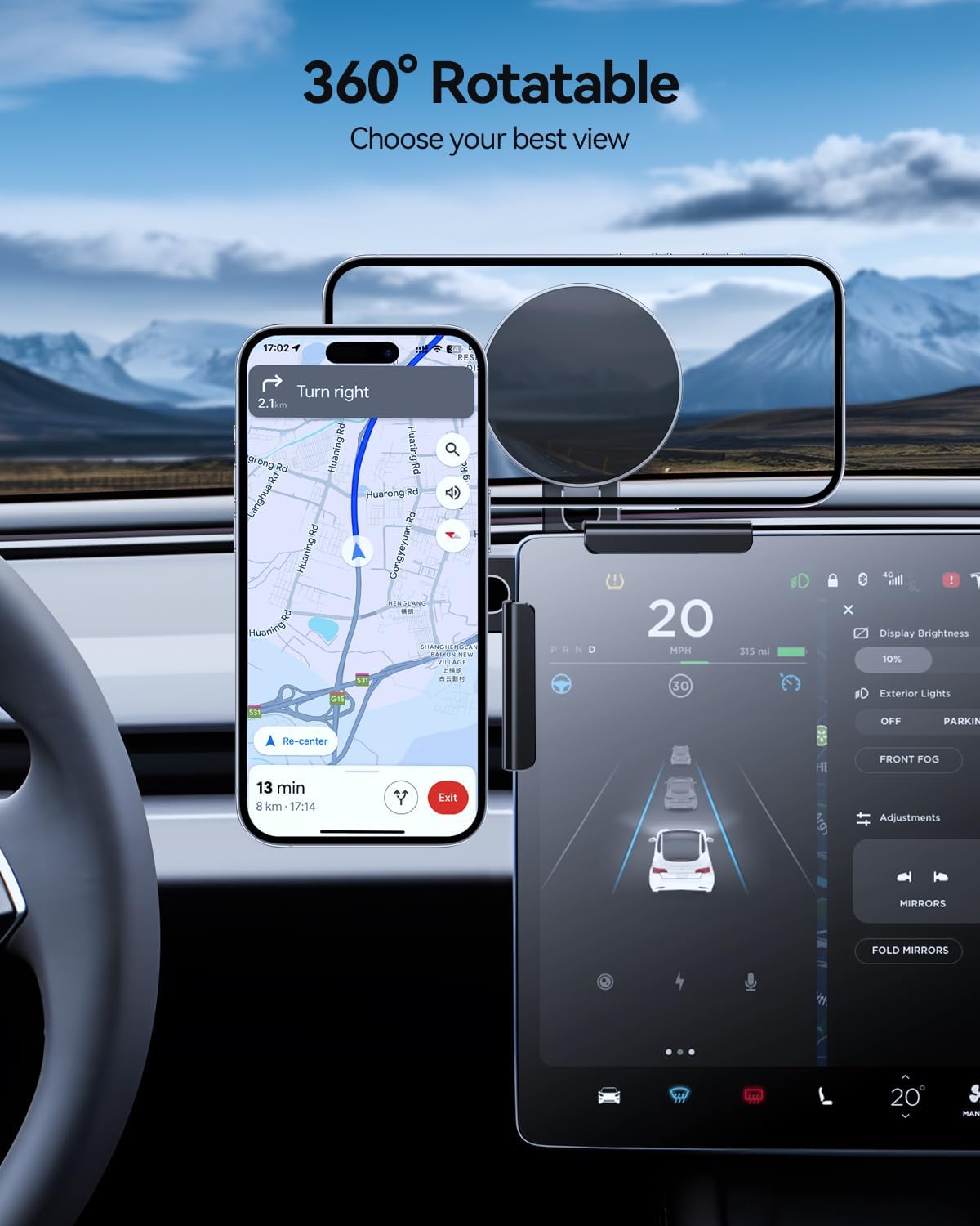 For Tesla Model 3 Model Y Model S Model X MagSafe Car Mount 2020+