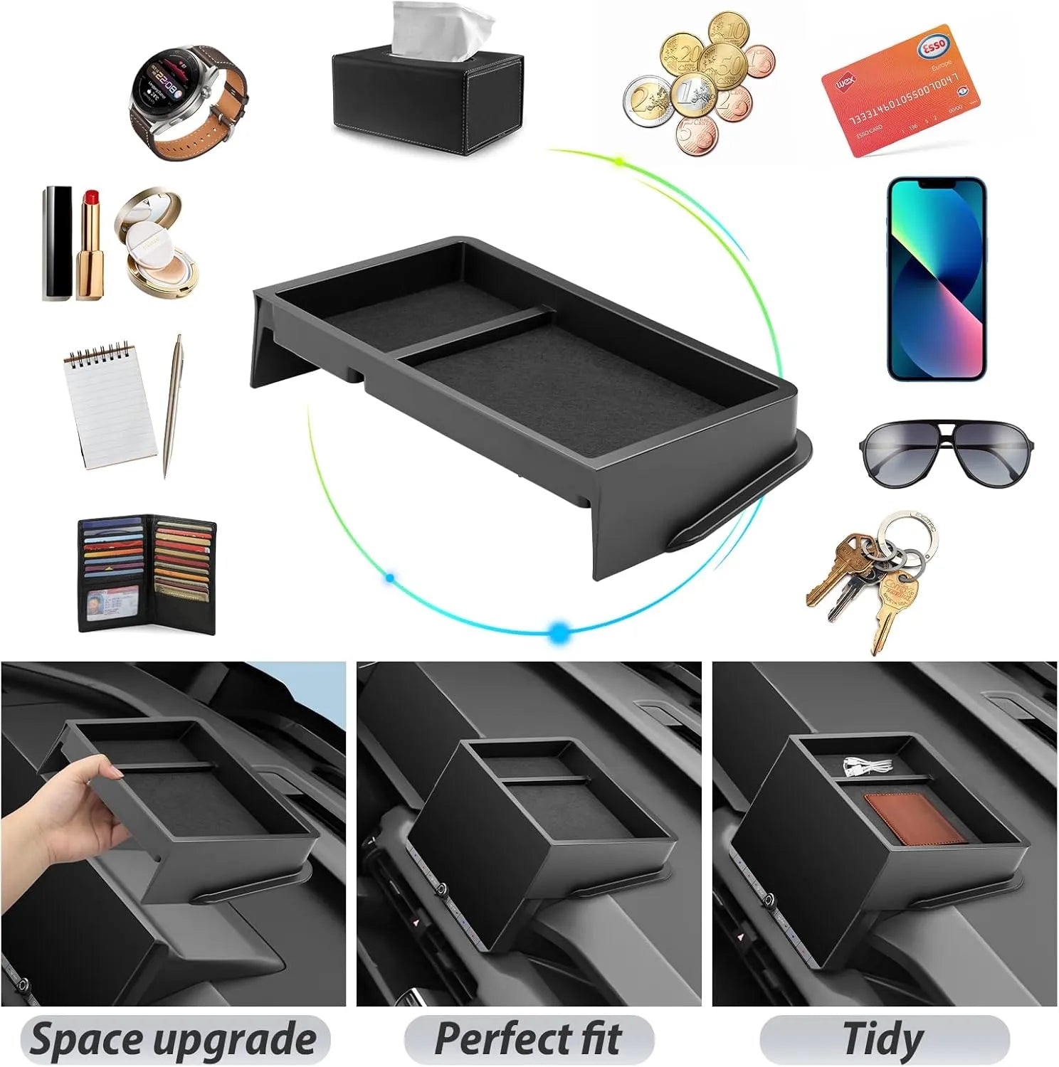 For Toyota RAV4 Behind Infotainment Screen Organizer Tray 2026 2027