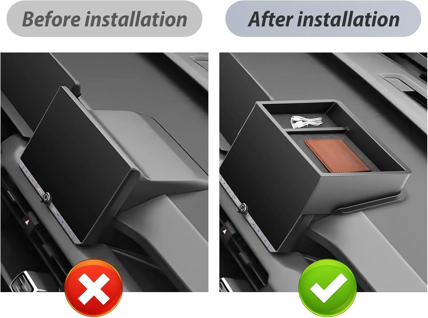 For Toyota RAV4 Behind Infotainment Screen Organizer Tray 2026 2027