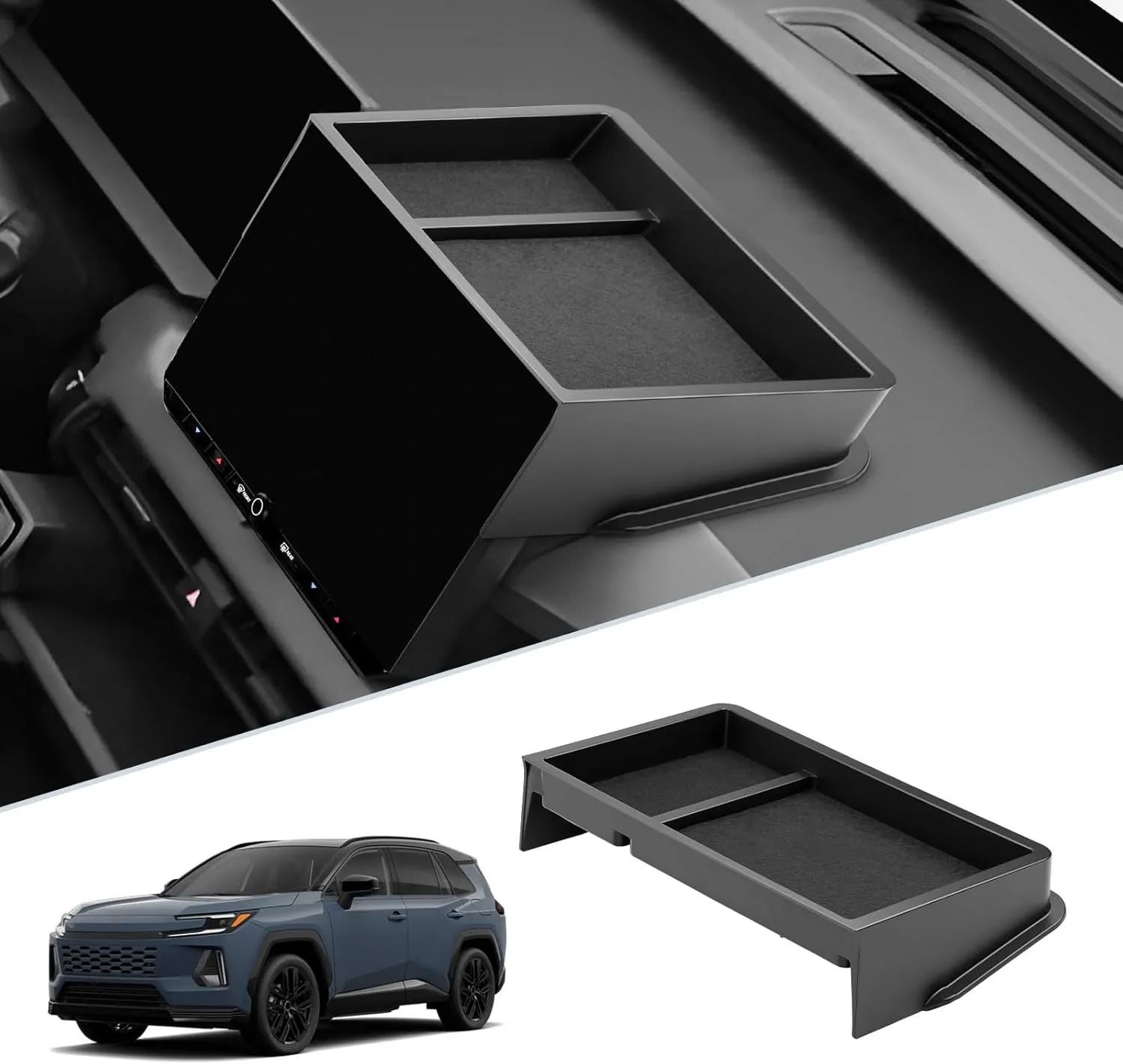 For Toyota RAV4 Behind Infotainment Screen Organizer Tray 2026 2027