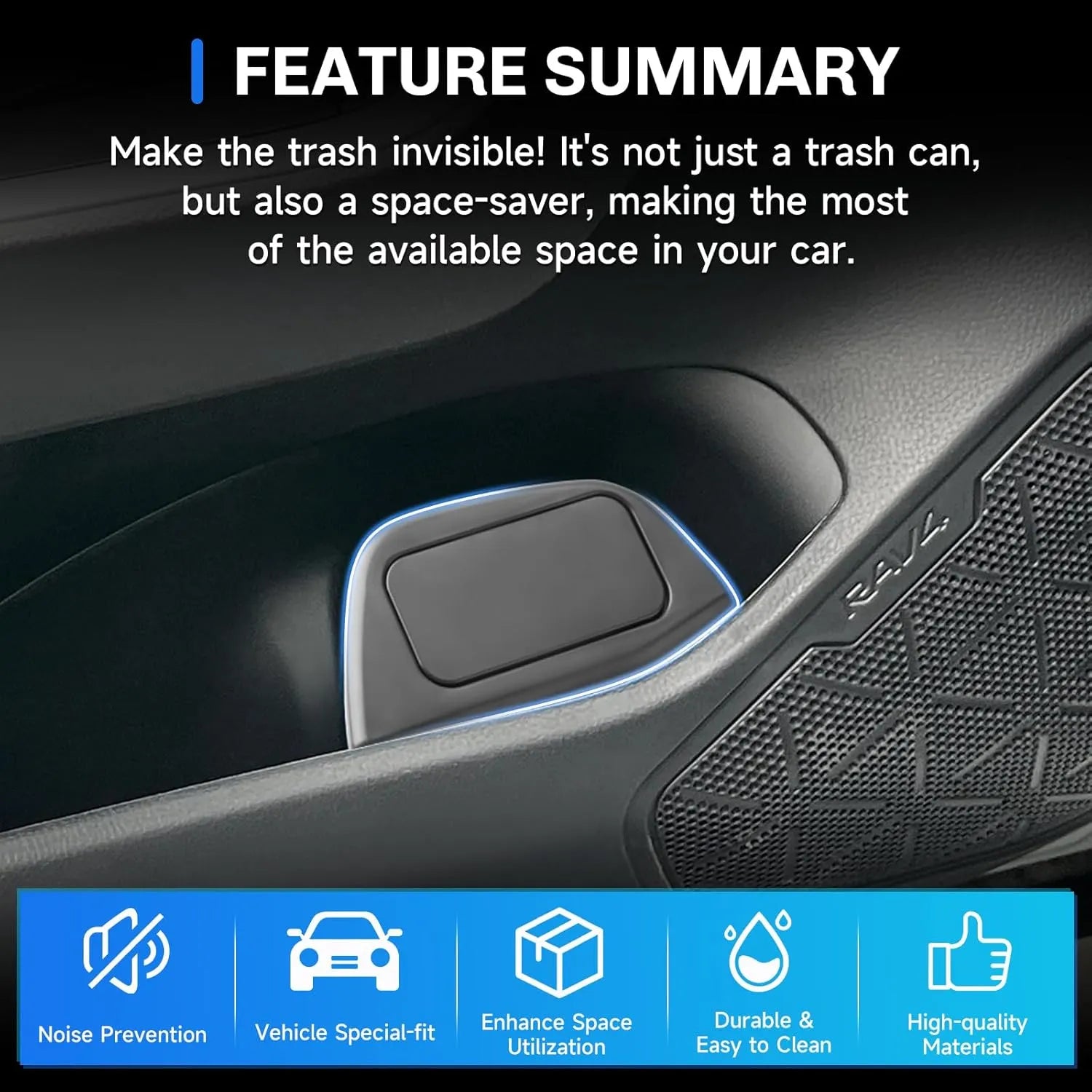 For Toyota Rav4 Door Trash Can 2019-2025