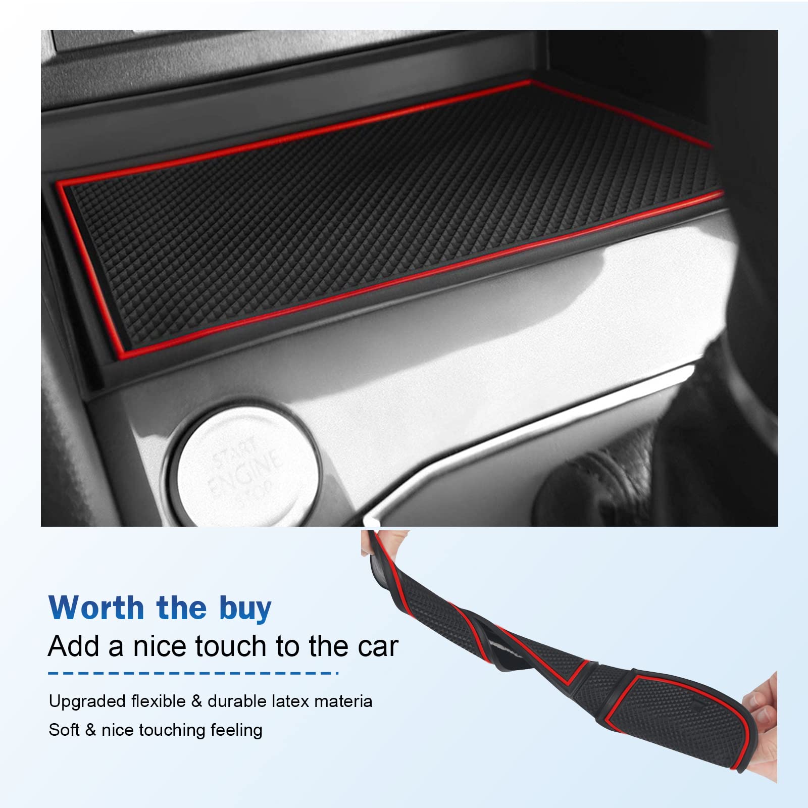 VW Tiguan Allspace Door Slot Mats 2018+ - LFOTPP Car Accessories