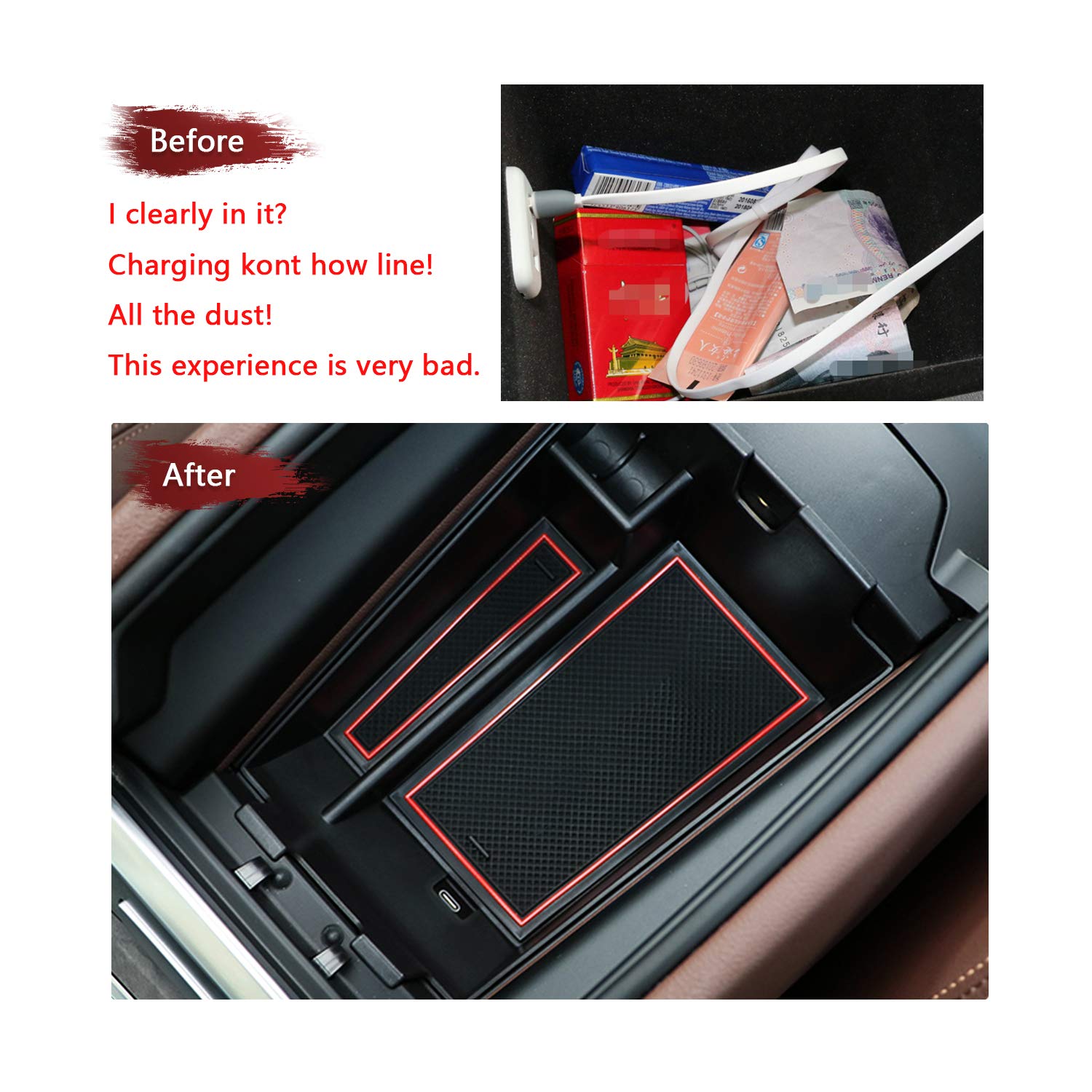 BMW X5 G05 X6 G06 X7 G07 Center Armrest Storage Tray 2019+ - LFOTPP Car Accessories