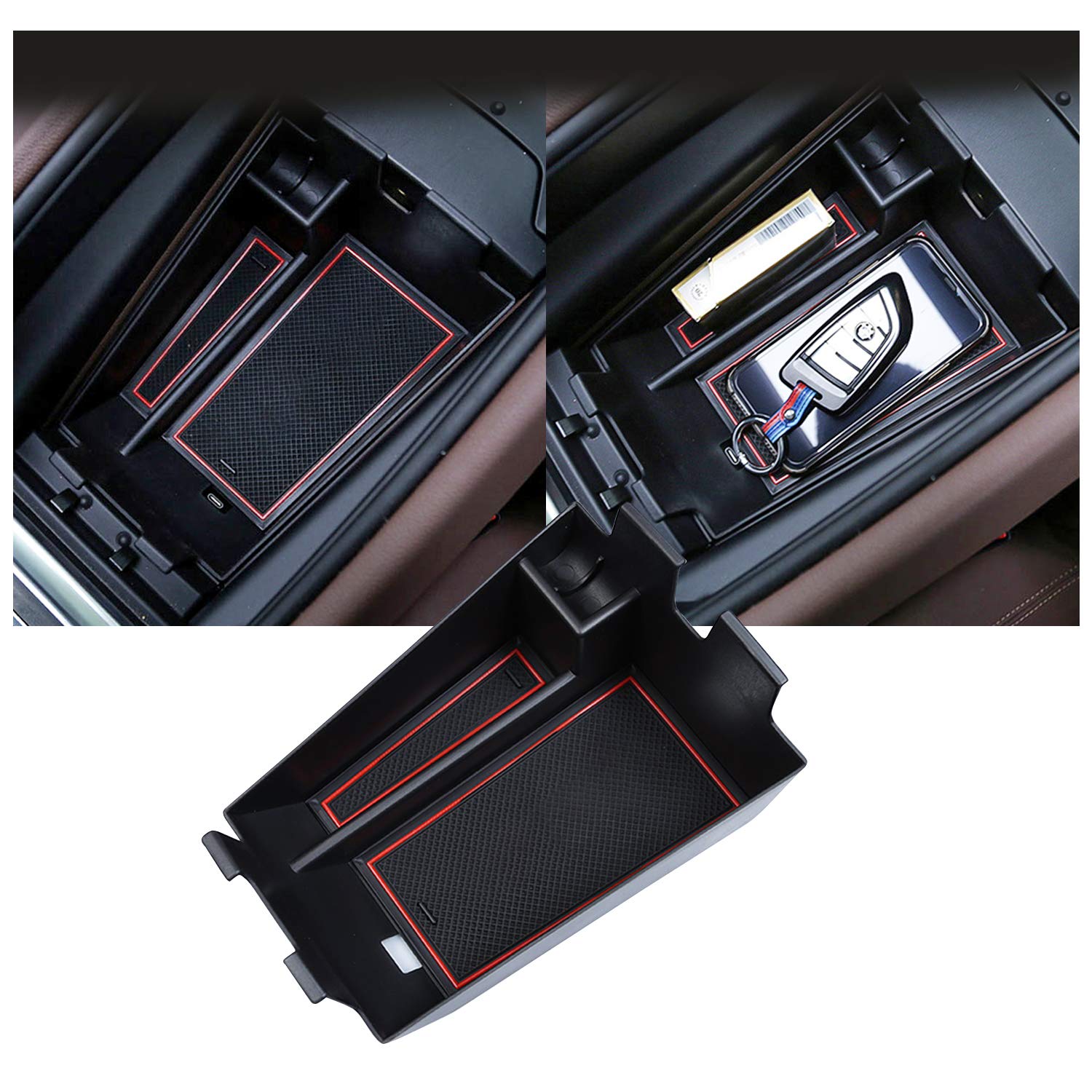 BMW X5 G05 X6 G06 X7 G07 Center Armrest Storage Tray 2019+ - LFOTPP Car Accessories