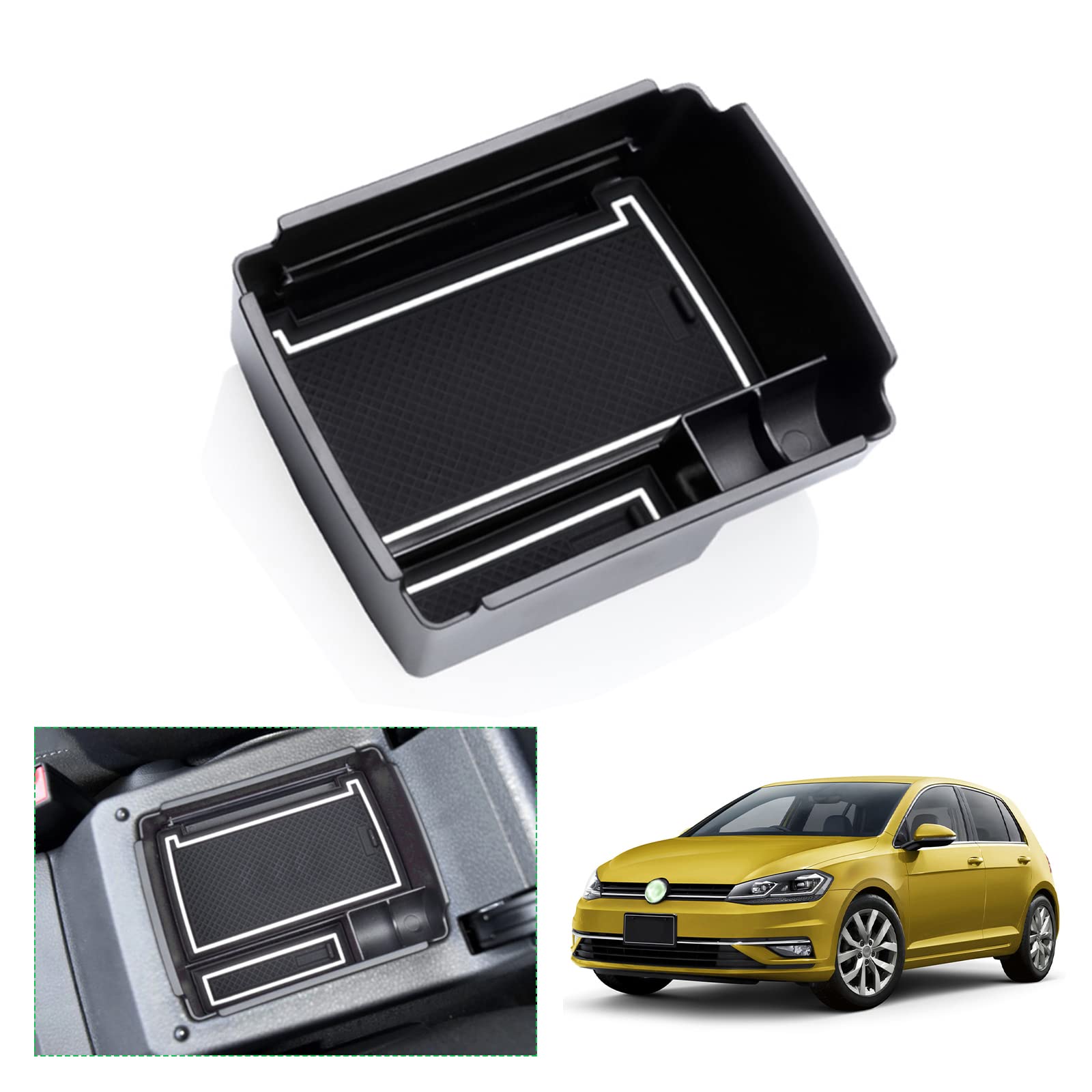 VW Golf 7 7.5 Center Armrest Storage Tray 2013-2019 - LFOTPP Car Accessories