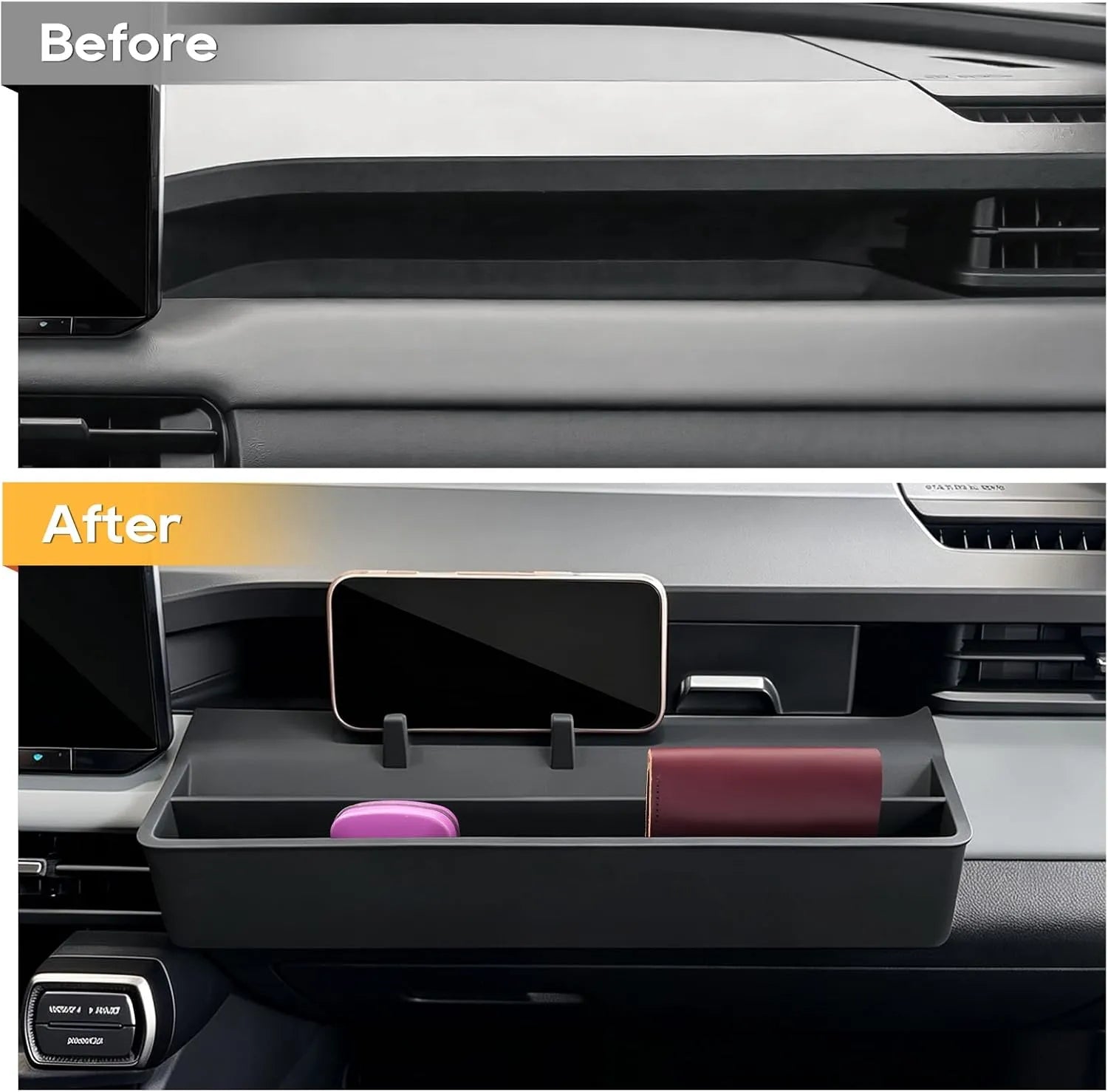 For Toyota RAV4 Center Console Dashboard Tray with Side Pocket Insert 2026 2027