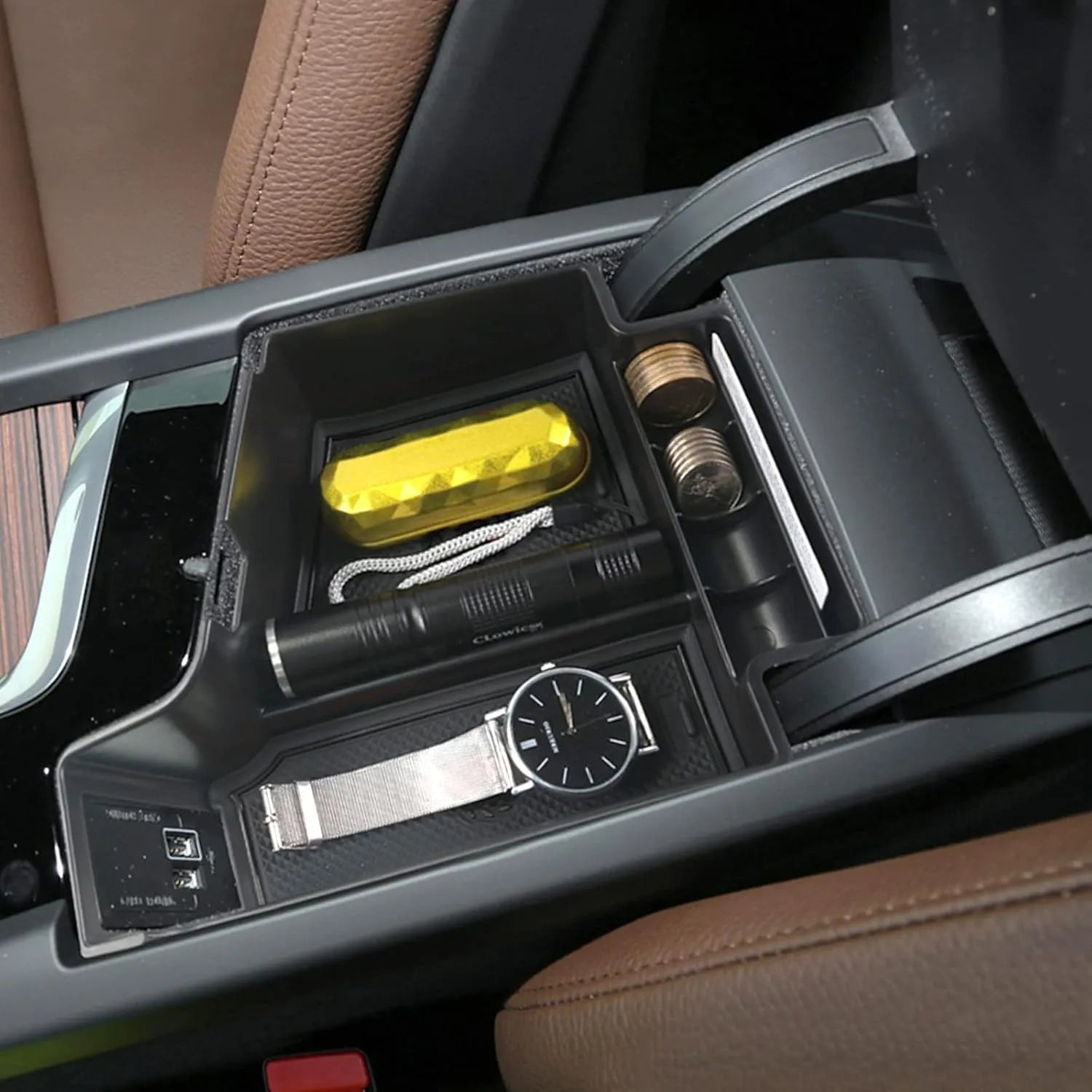 For Volvo XC60 XC90 S90 V90 Center Armrest Storage Tray 2023+