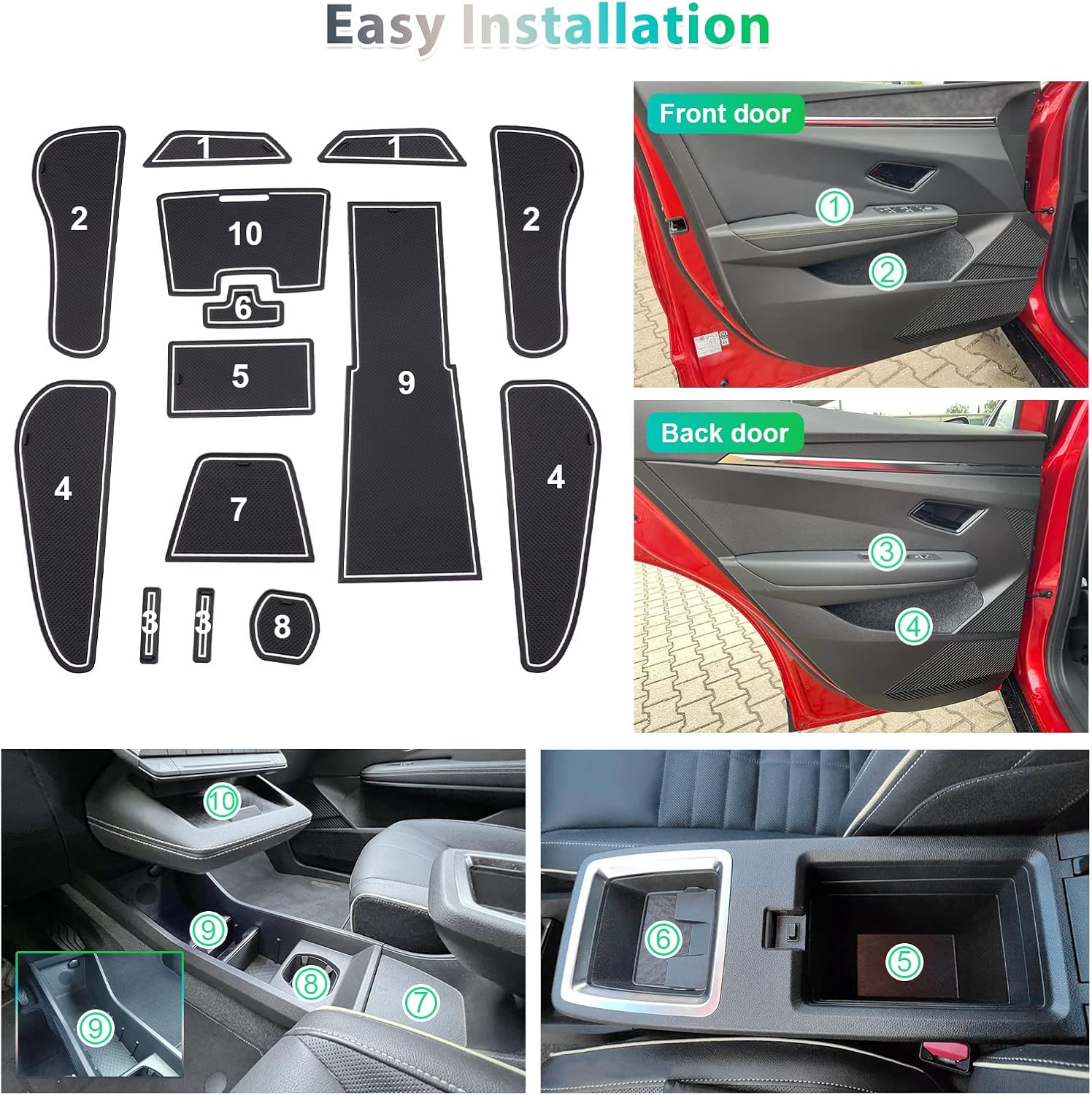 For Renault Megane E-Tech Non-Slip Door Slot Mats 2021+
