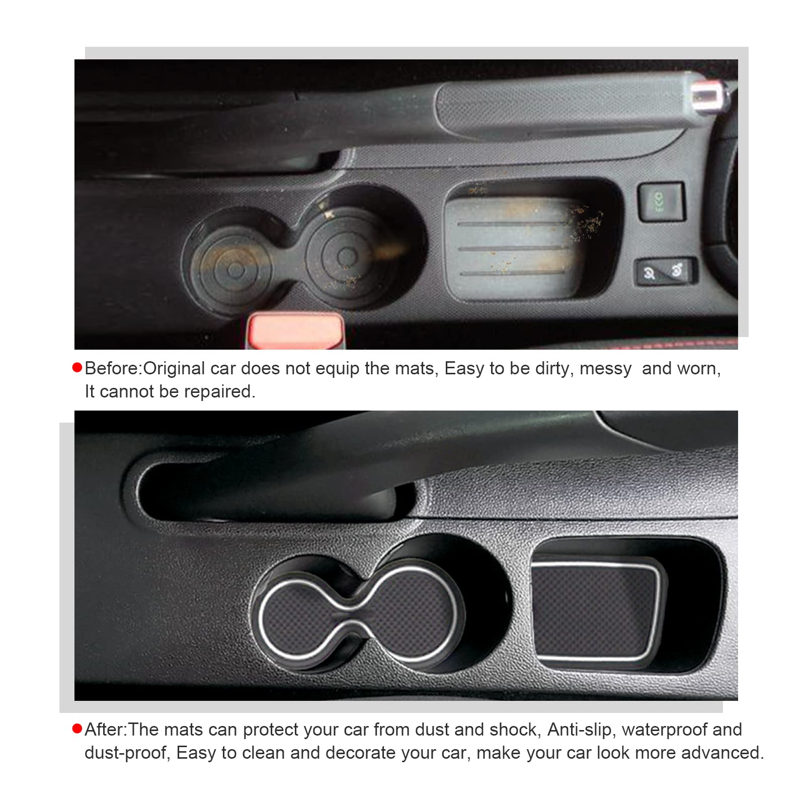 For Renault Clio 4 Door Slot Mats 2013-2019
