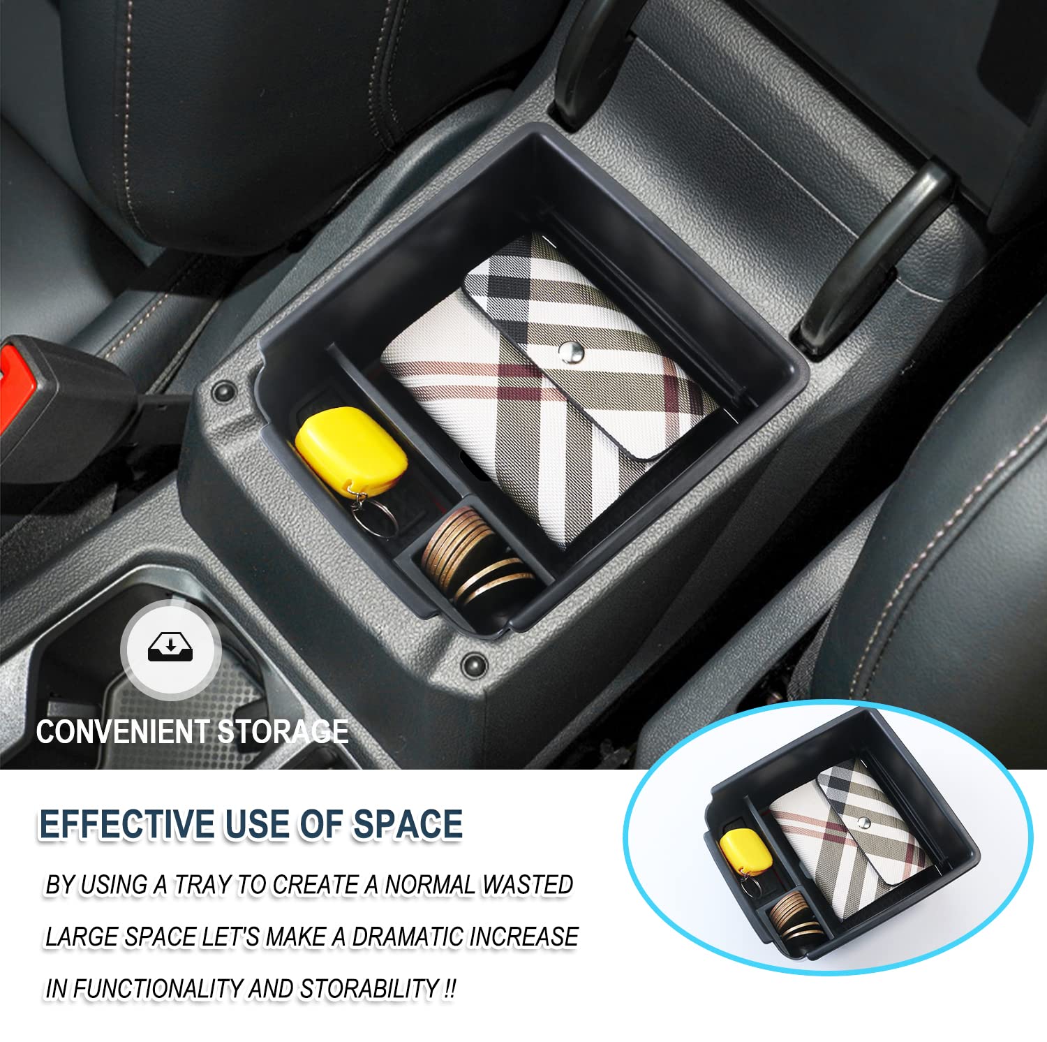 VW Tiguan 2 MK2 Centre Console Organizer Tray 2017+ - LFOTPP Car Accessories