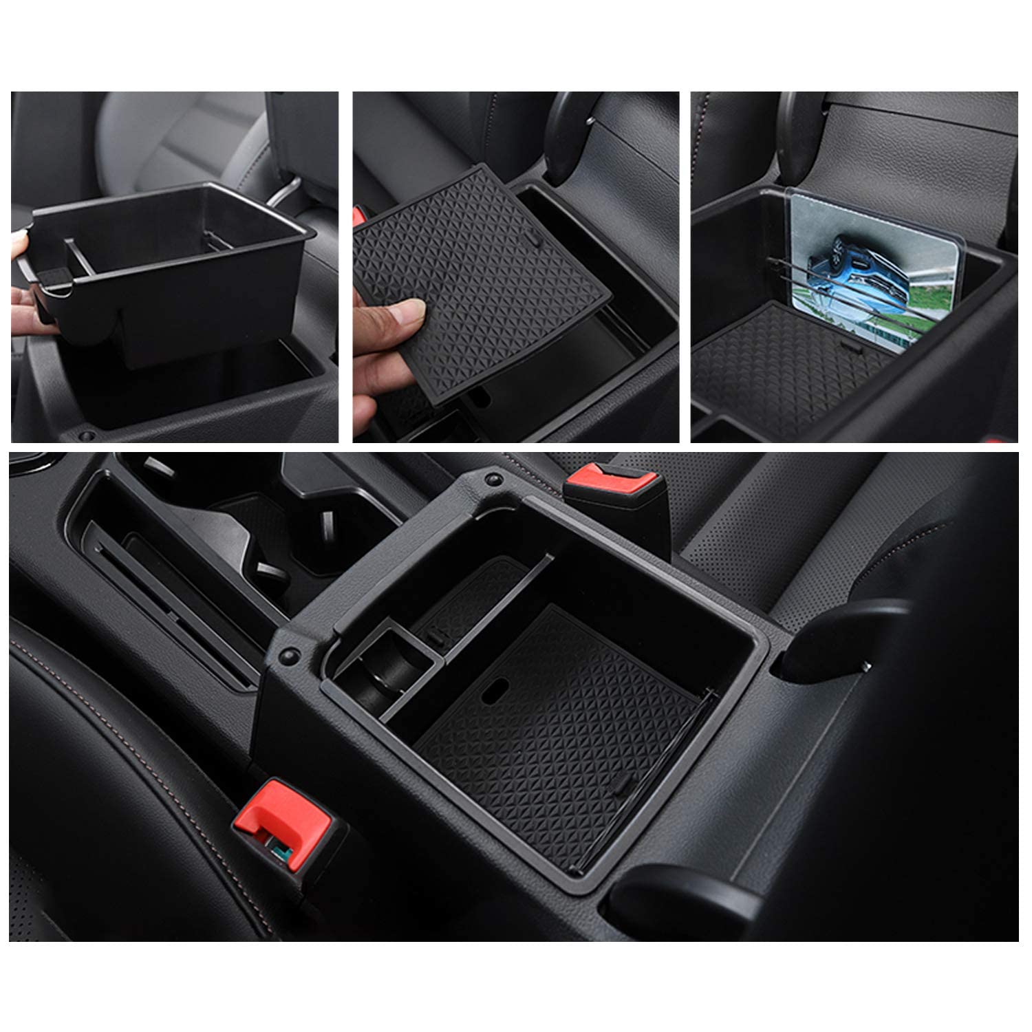 VW Tiguan 2 MK2 Centre Console Organizer Tray 2017+ - LFOTPP Car Accessories