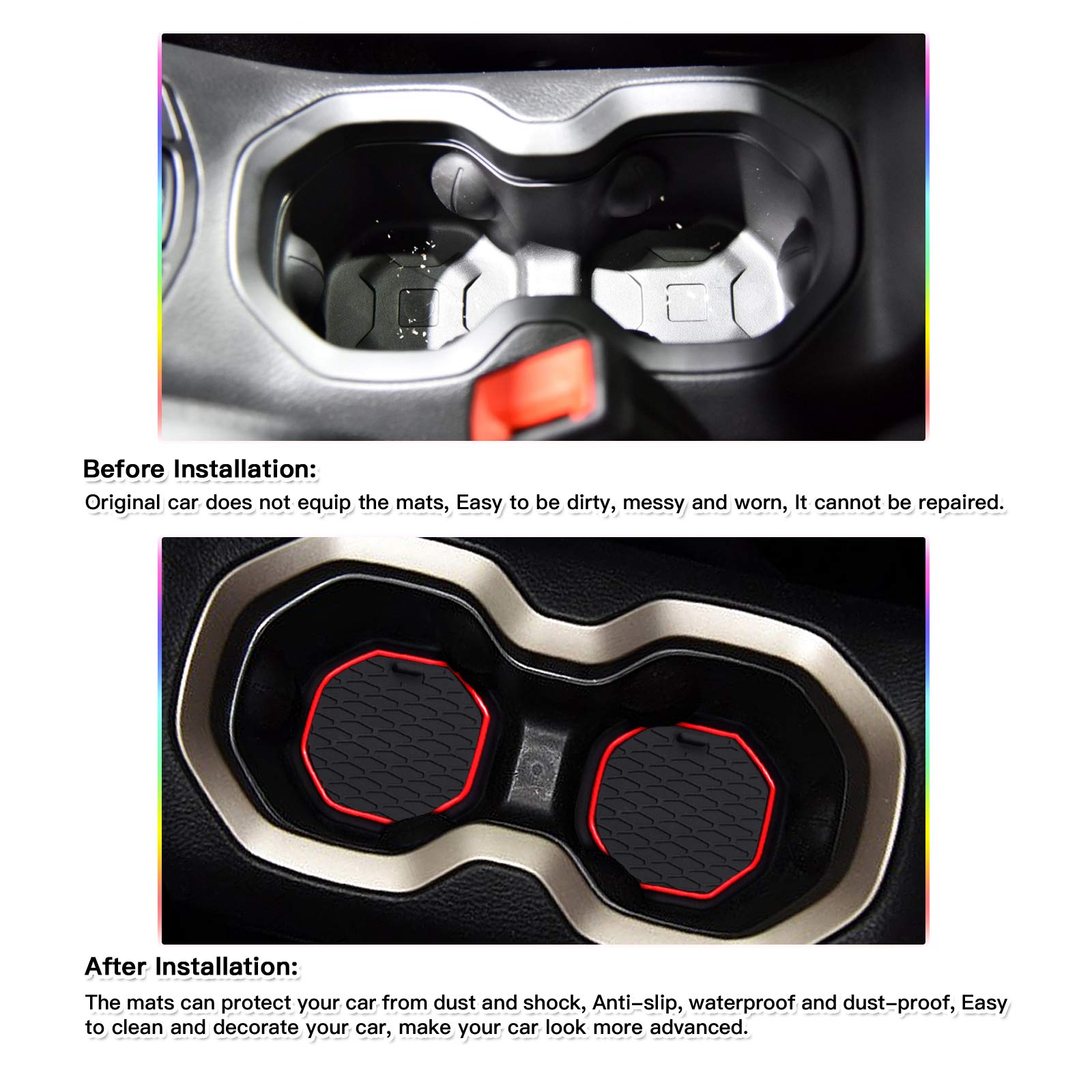Jeep Renegade Door Slot Mats Liner 2015+ - LFOTPP Car Accessories