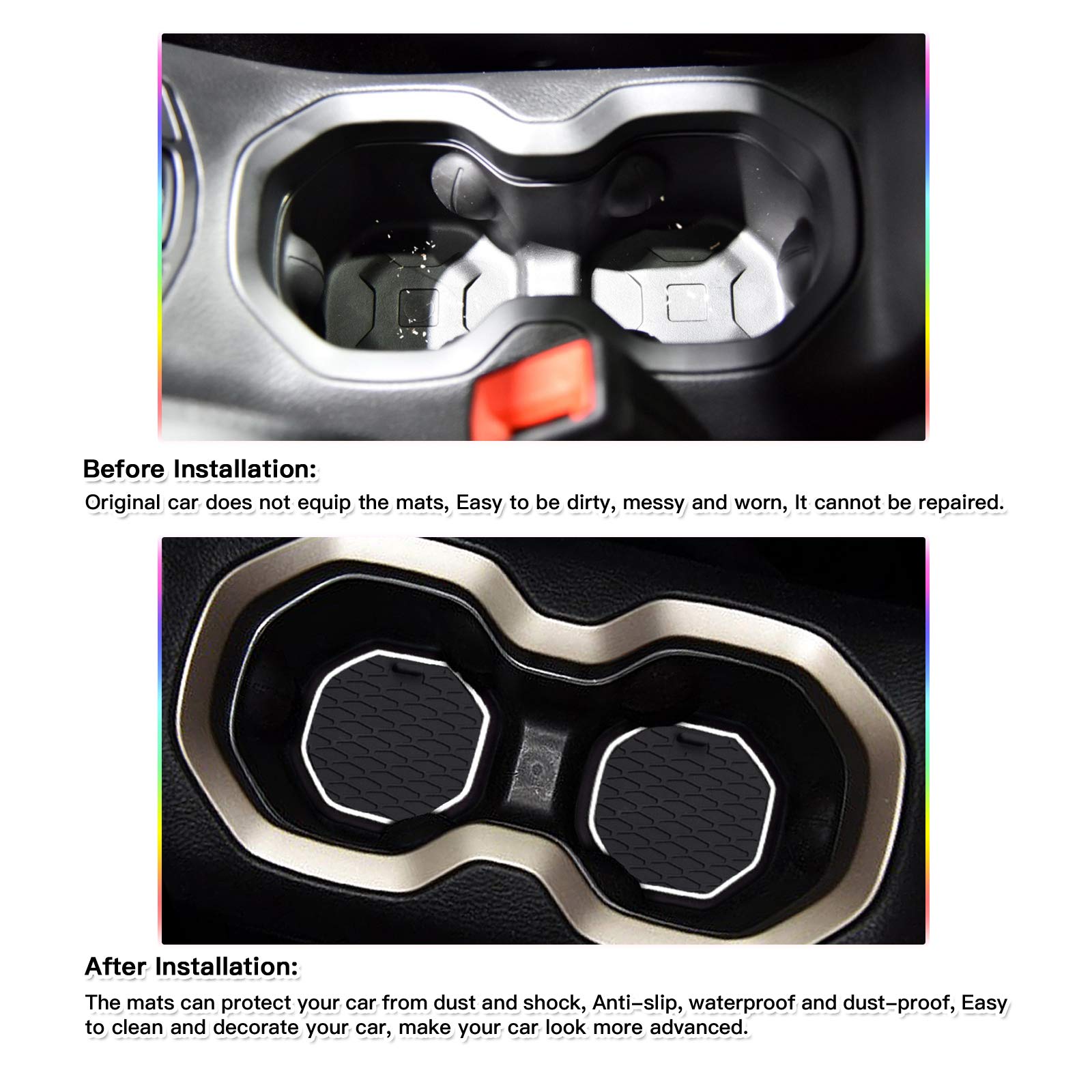 Jeep Renegade Door Slot Mats Liner 2015+ - LFOTPP Car Accessories
