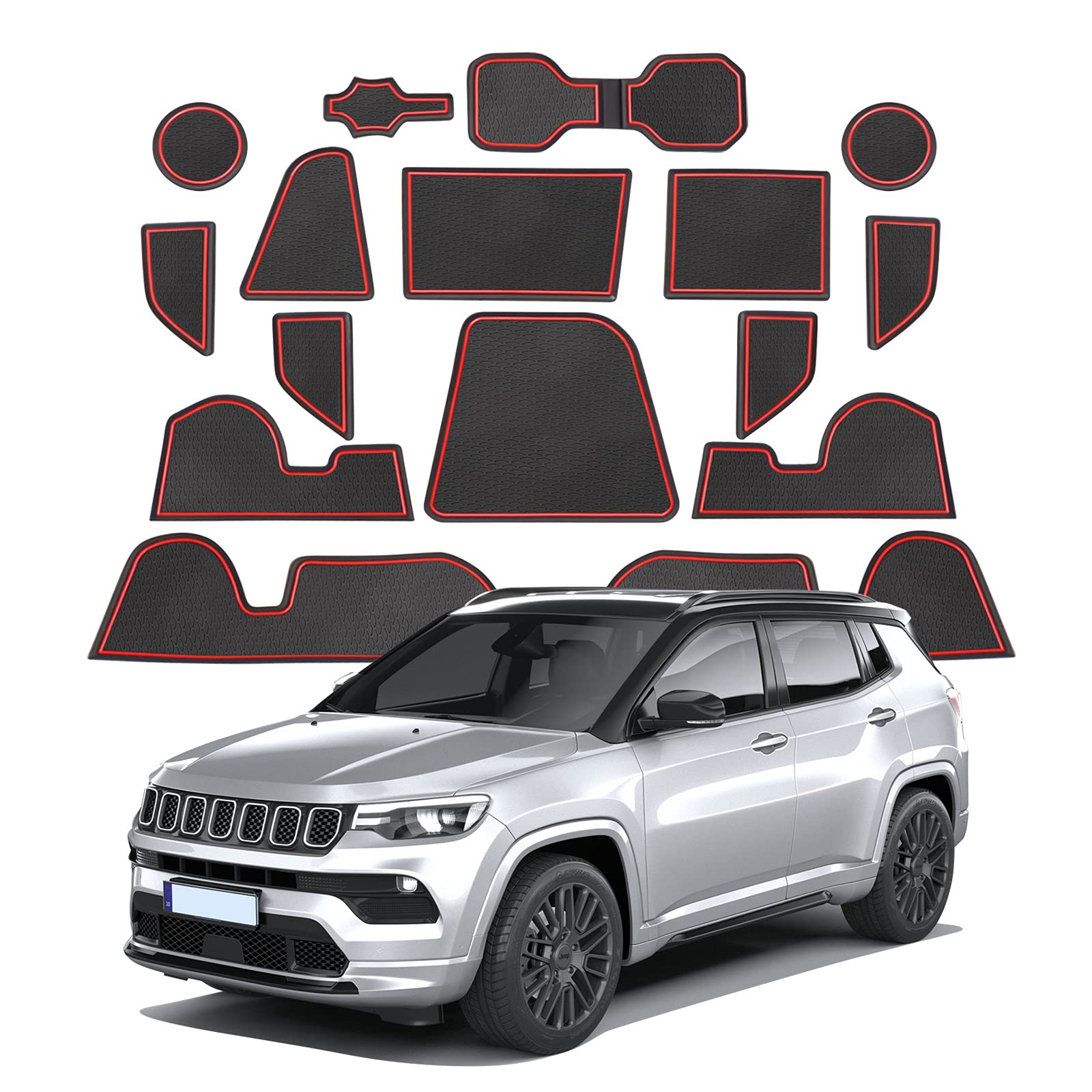 Jeep Compass Door Slot Mats 2021+ - LFOTPP Car Accessories