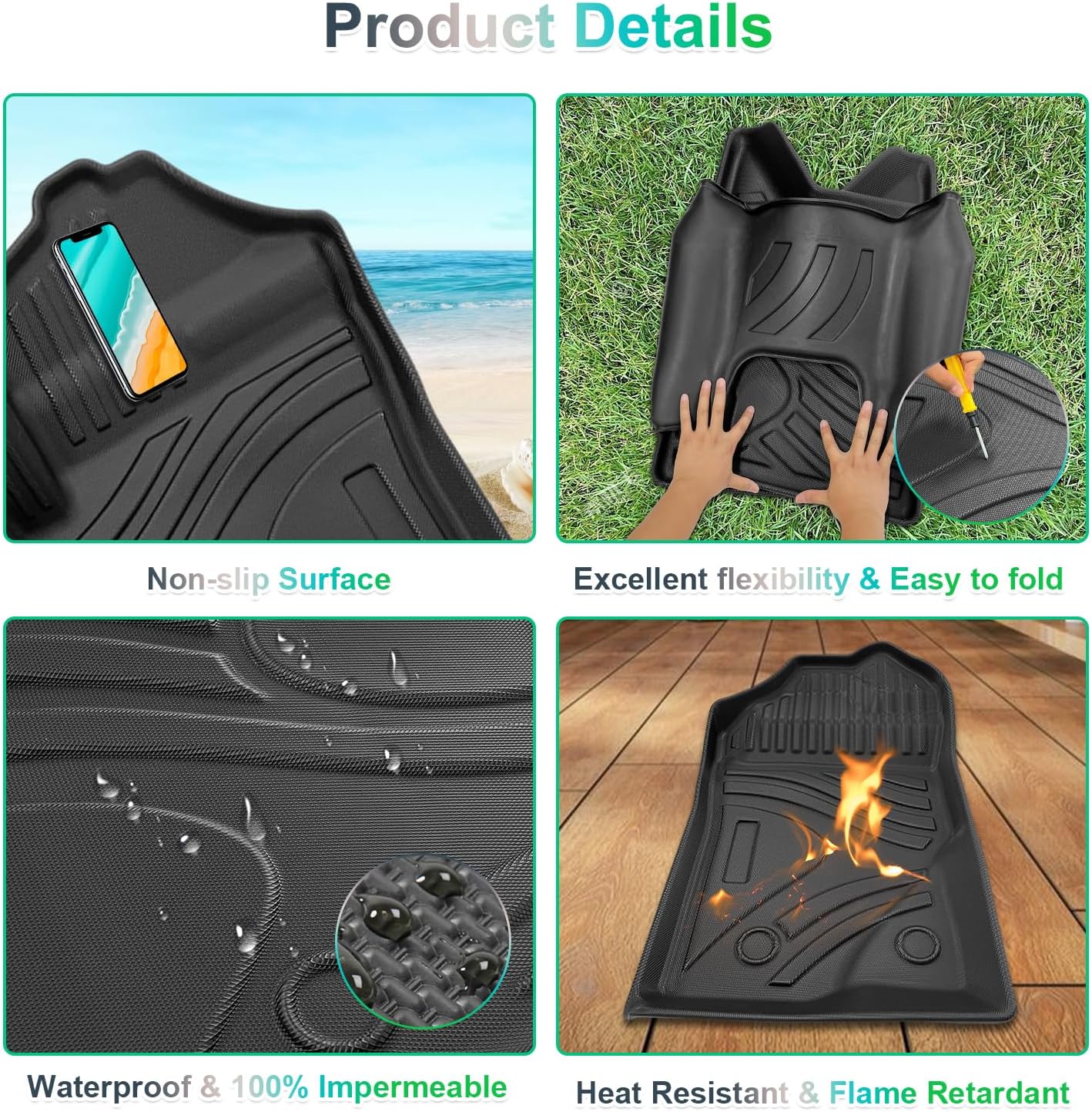 For Ford Ranger T9 Raptor Wildtrak 3D Scanning Floor Mats 2024+