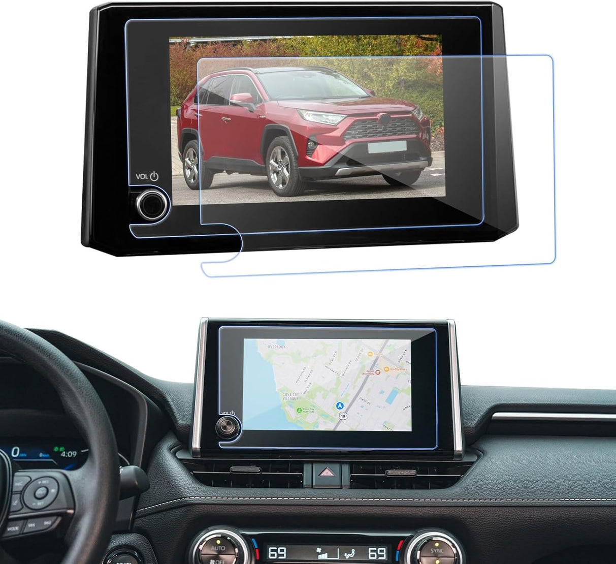 Protector de pantalla para salpicadero Toyota RAV4 12,3