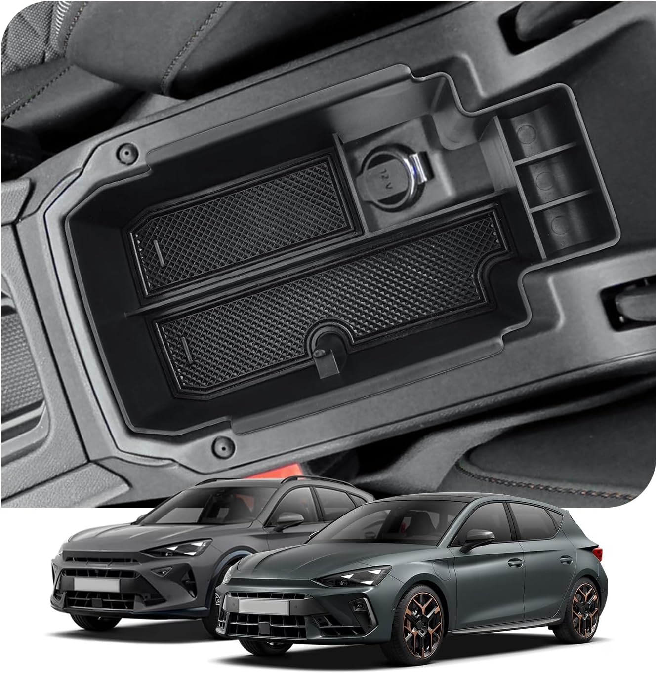 For Seat Leon MK4 KL Cupra Formentor Centre Console Armrest Organiser 2020+