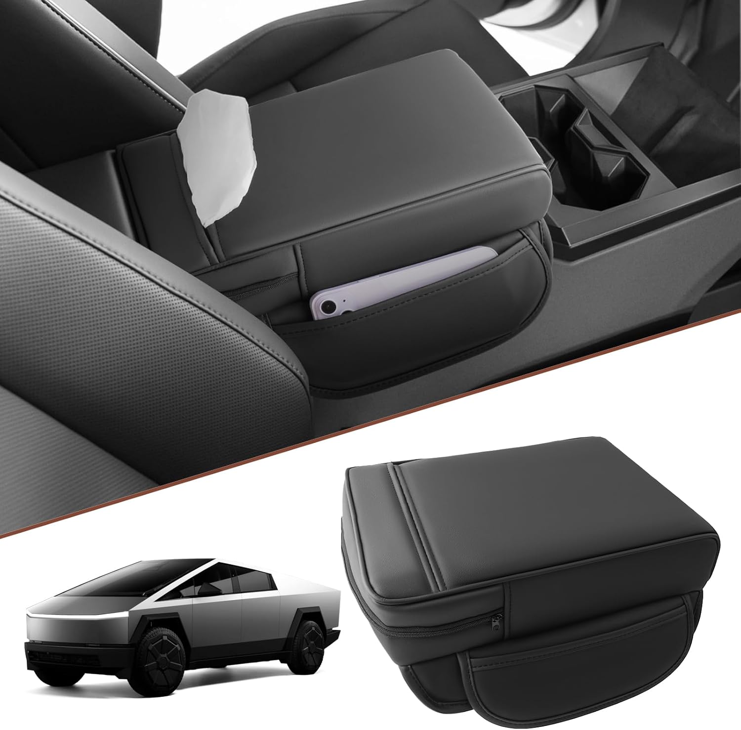 For Tesla Cybertruck Center Console Armrest Cover 2024 2025+