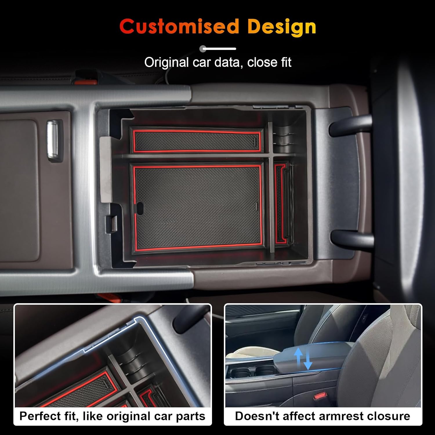For Hyundai Palisade SE/SEL/XRT/Limited/Calligraphy Center Console Armrest Organizer Tray 2023 2024 2025