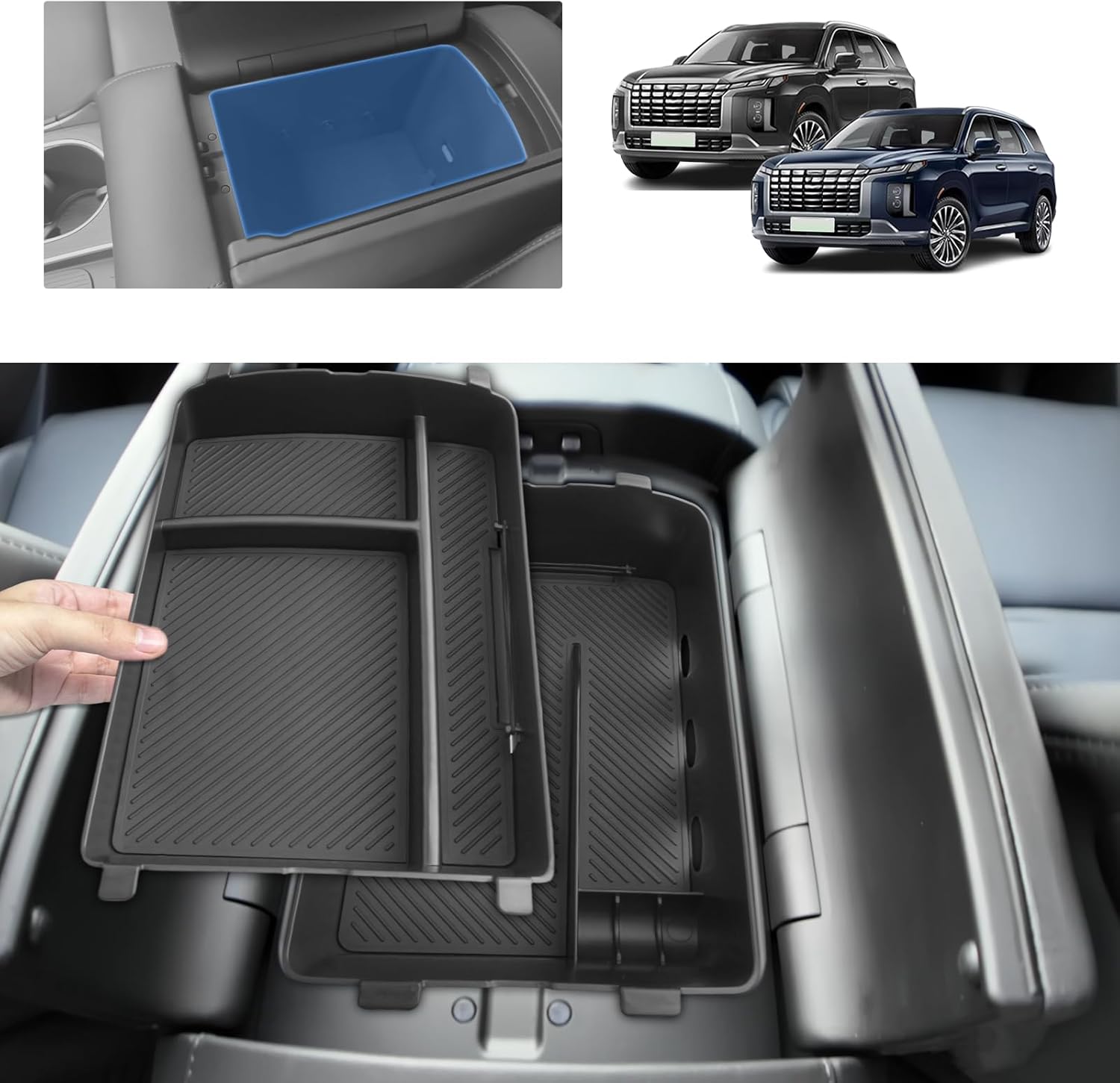 For Hyundai Palisade Hybrid Calligraphy 7-Seater Console Armrest Box 2026+