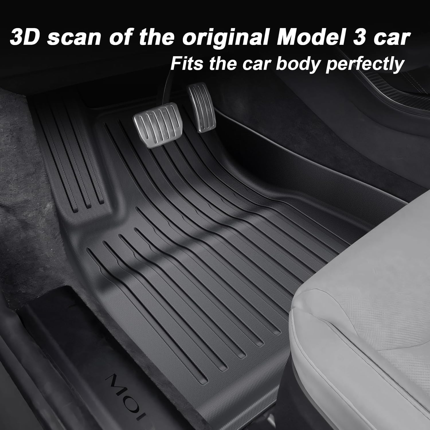 Tesla Model 3 Floor Mats Original 3D Scanning TPE High Edge 2024 2025 2026