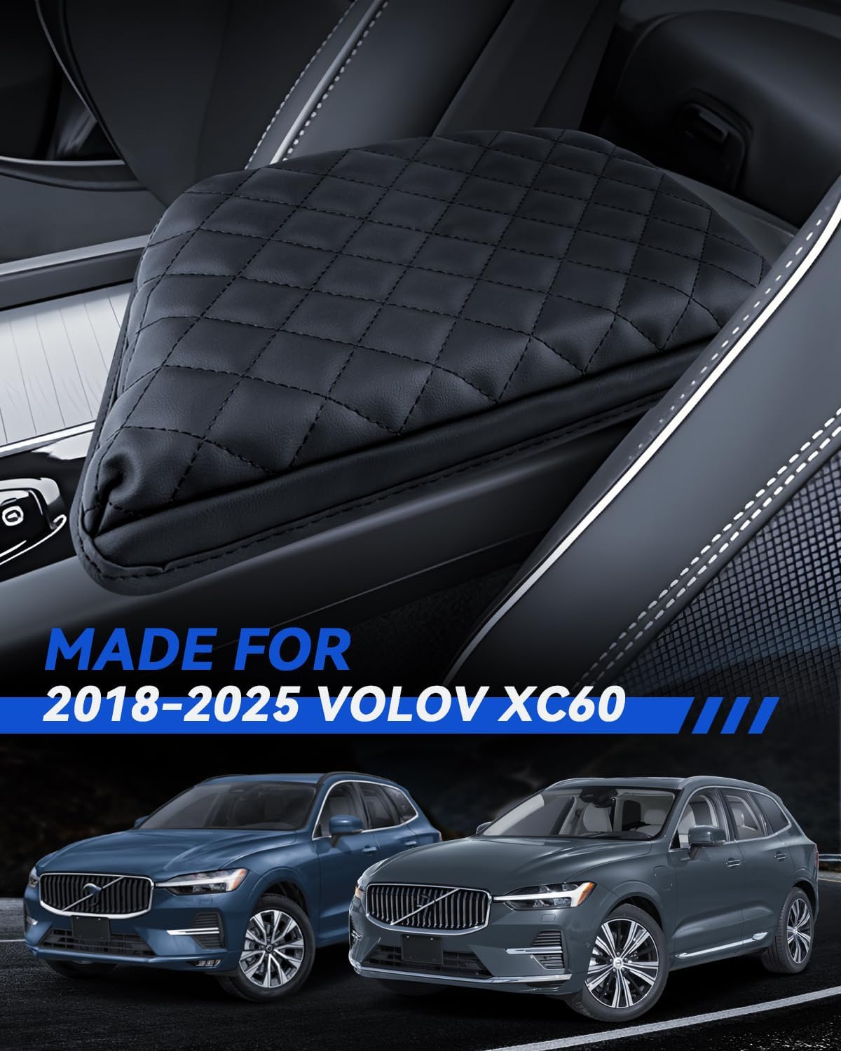 For Volvo XC60 Center Console Armrest Cover 2018-2024 2025+