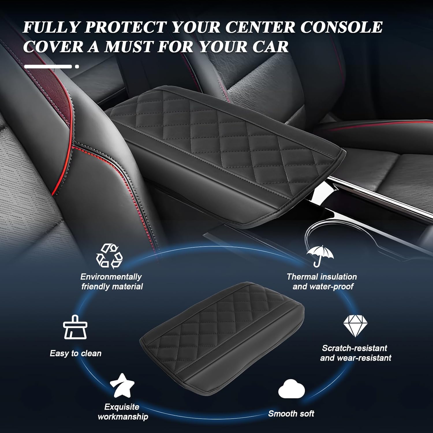 For Chevy Equinox(LT/RS/ACTIV) Center Console Armrest Cover 2025