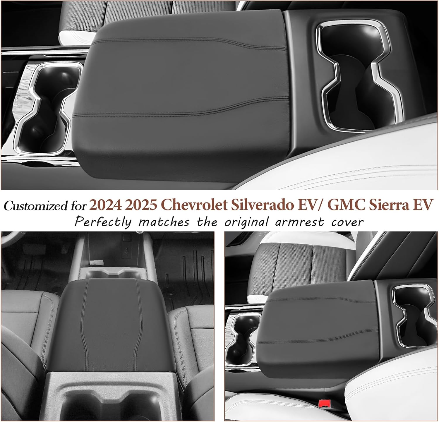 For Chevy Silverado EV Center Console Armrest Cover 2024 2025+
