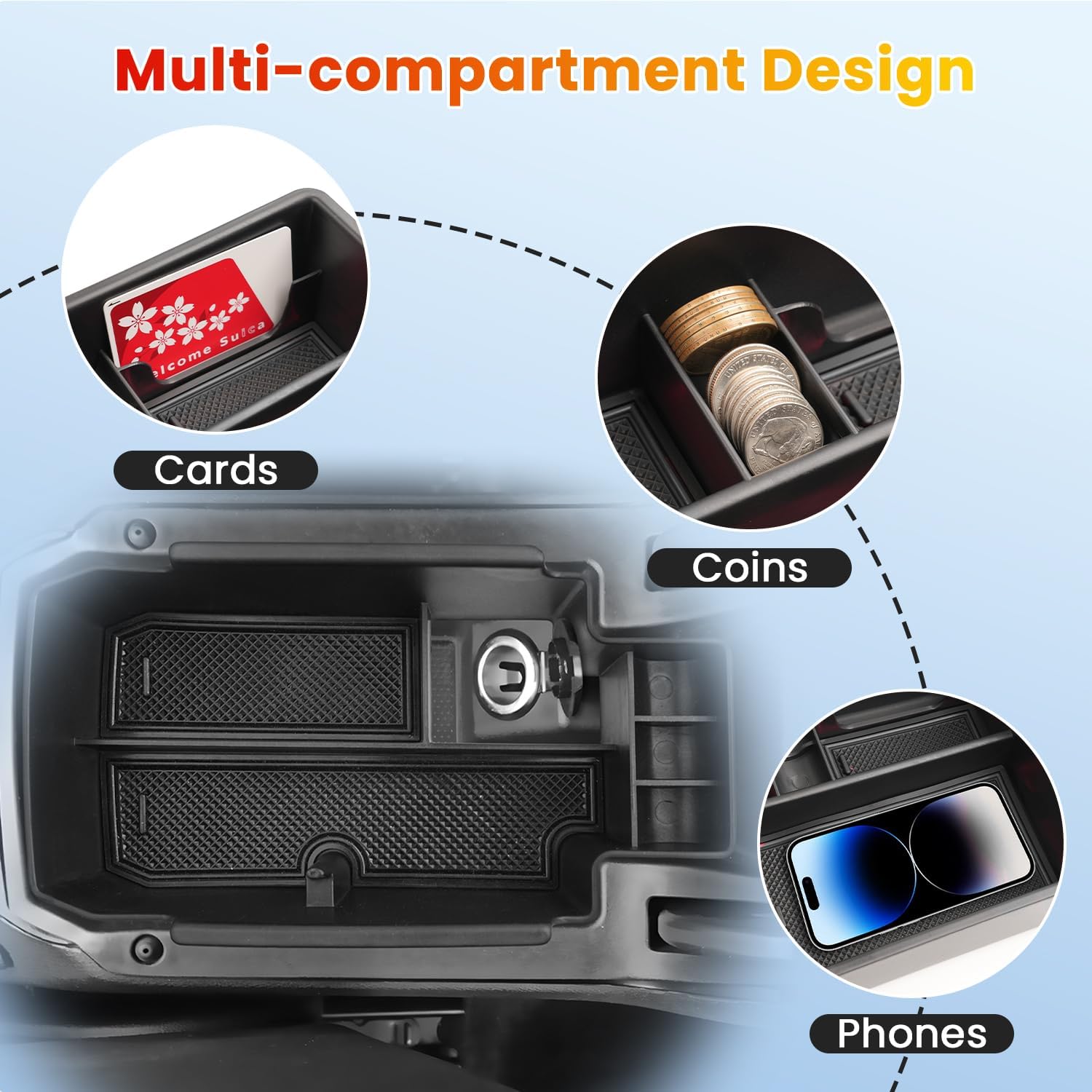 For Seat Leon MK4 KL Cupra Formentor Centre Console Armrest Organiser 2020+