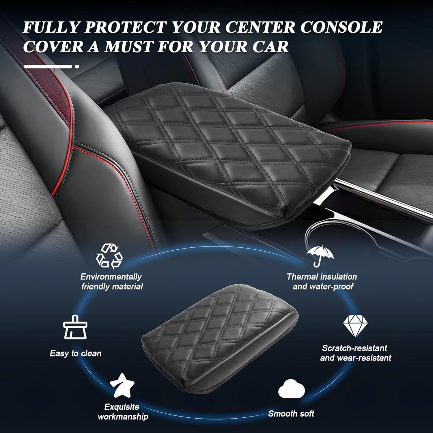 For Chevy Equinox(LT/RS/ACTIV) Center Console Armrest Cover 2025