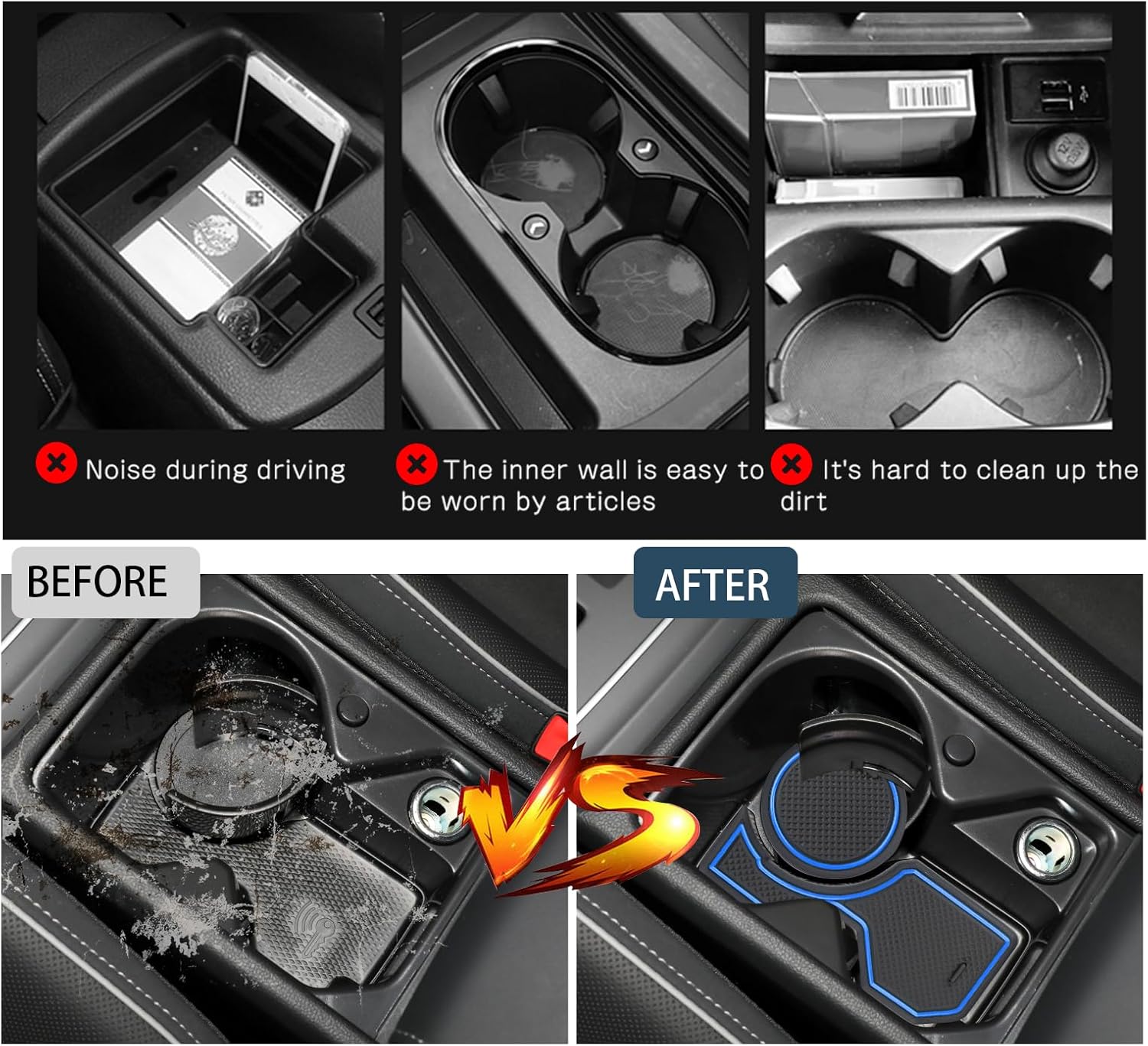 For VW Golf 8 MK8 GTI GTE GTD Door Slot Mats 2020+