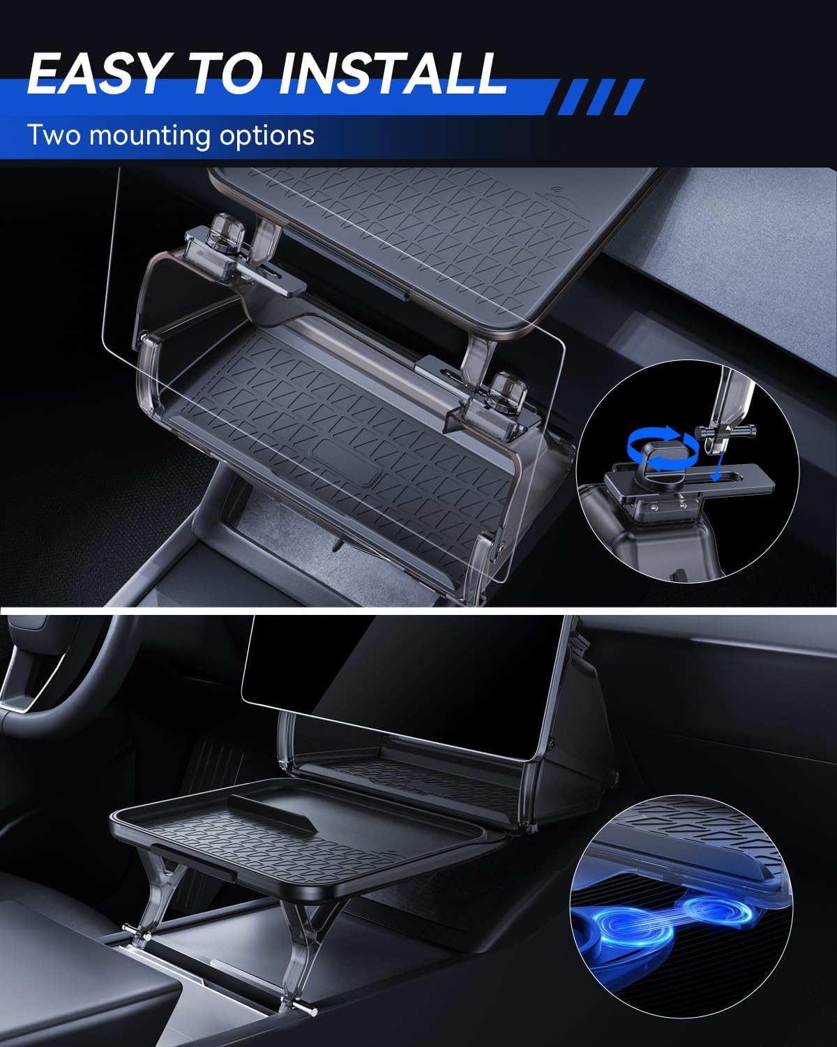 For Tesla Cybertruck Center Under Screen Storage Box 2024 2025+