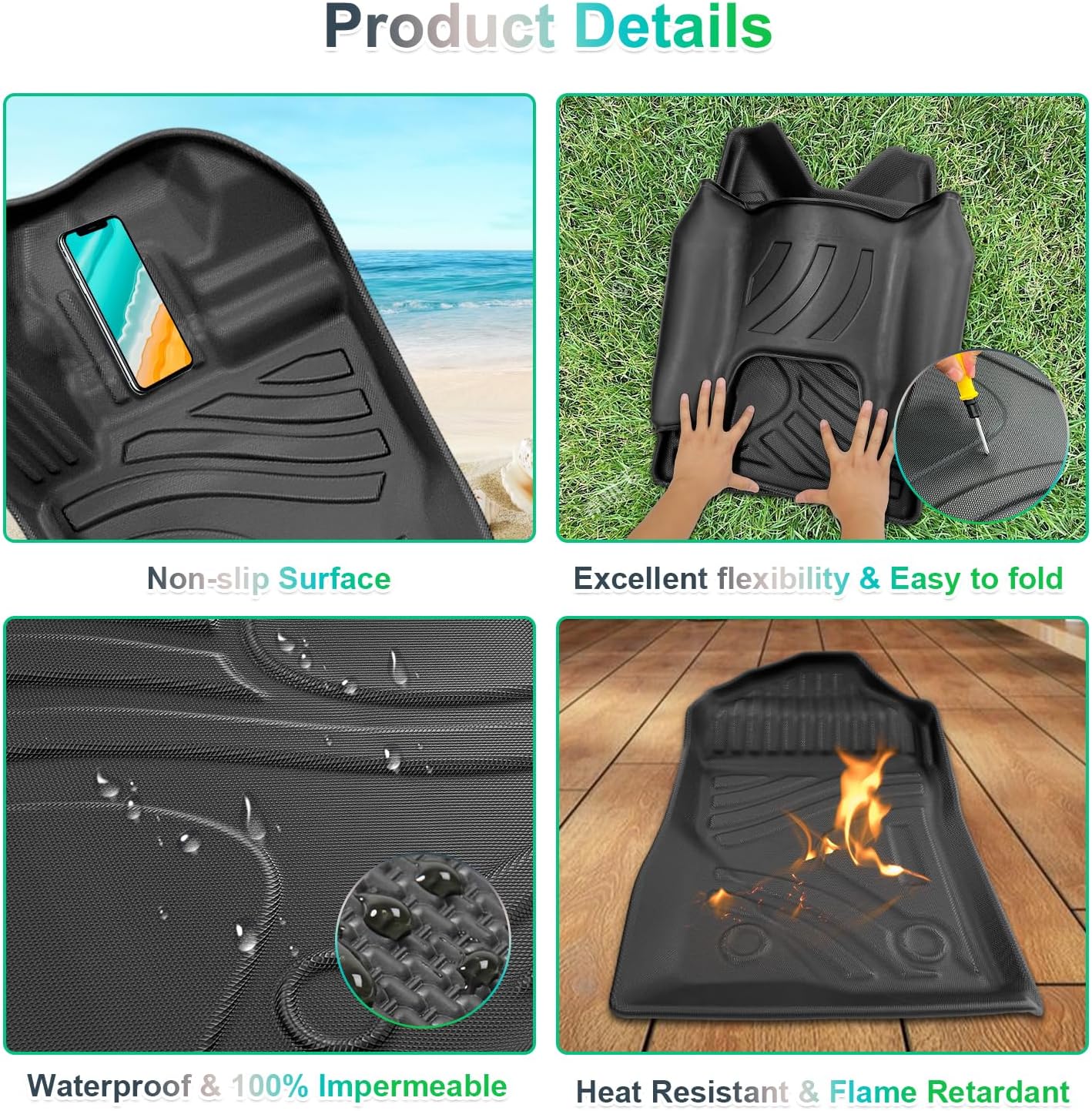 For Ford Ranger T9 Raptor Wildtrak 3D Scanning Floor Mats 2024+