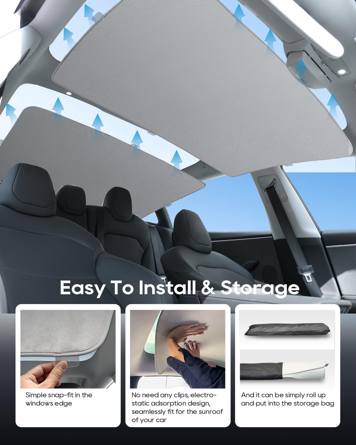 Tesla Model 3 Car Sunroof Sunshade 2024+