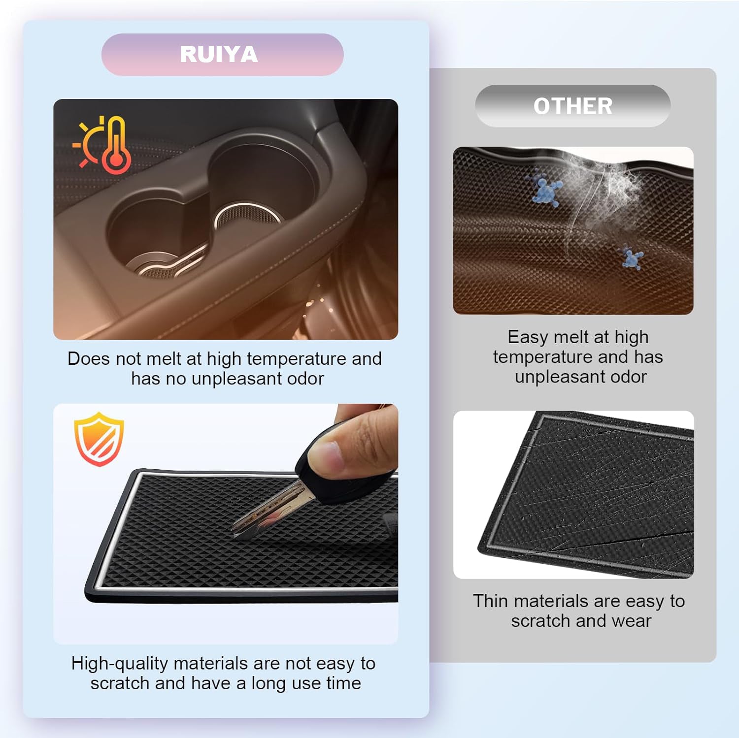For Hyundai Palisade SE/SEL/XRT/Limited/Calligraphy Center Console Liners Mats 2023 2024 2025