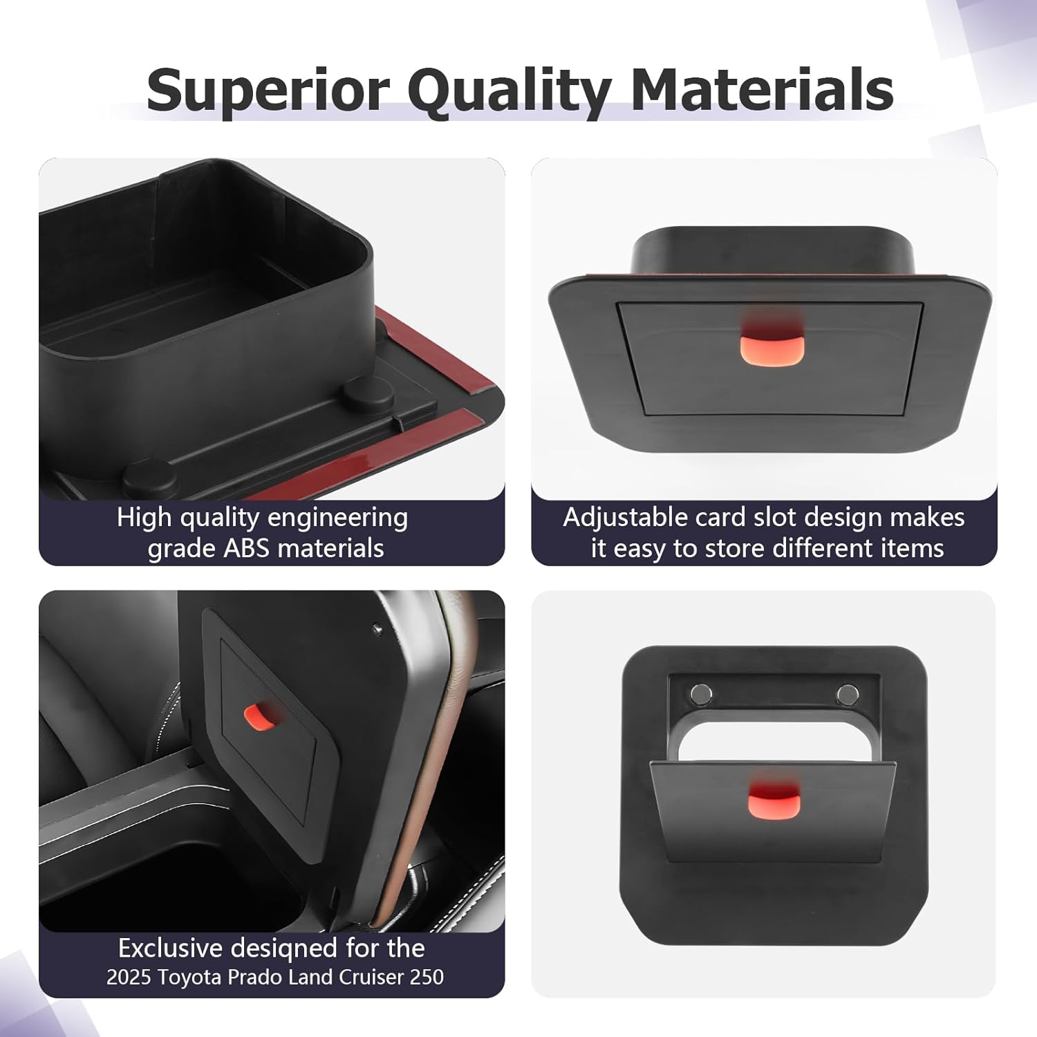 For Toyota Land Cruiser LC250 Prado J250 Center Armrest Organizer 2024 2025 2026