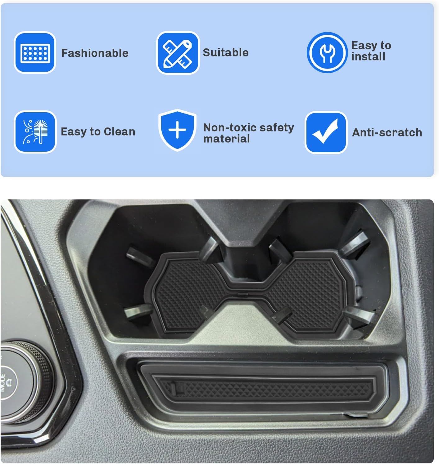 For Volkswagen Taos Door Slot Mats 2022-2025